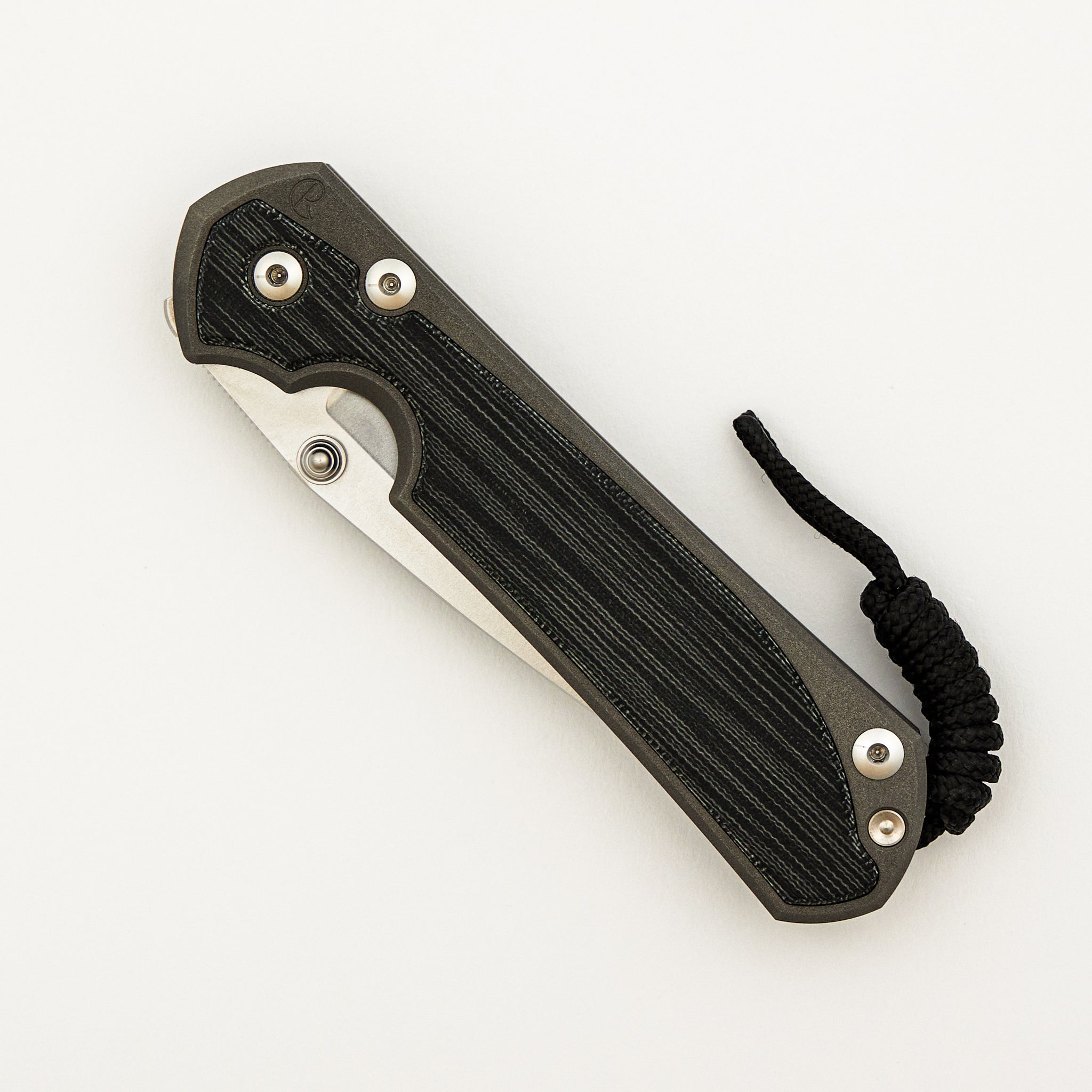 Large Sebenza 31 - Black Canvas Micarta Inlay - Drop Point CPM MagnaCut Blade - Silver Single Thumb Lug