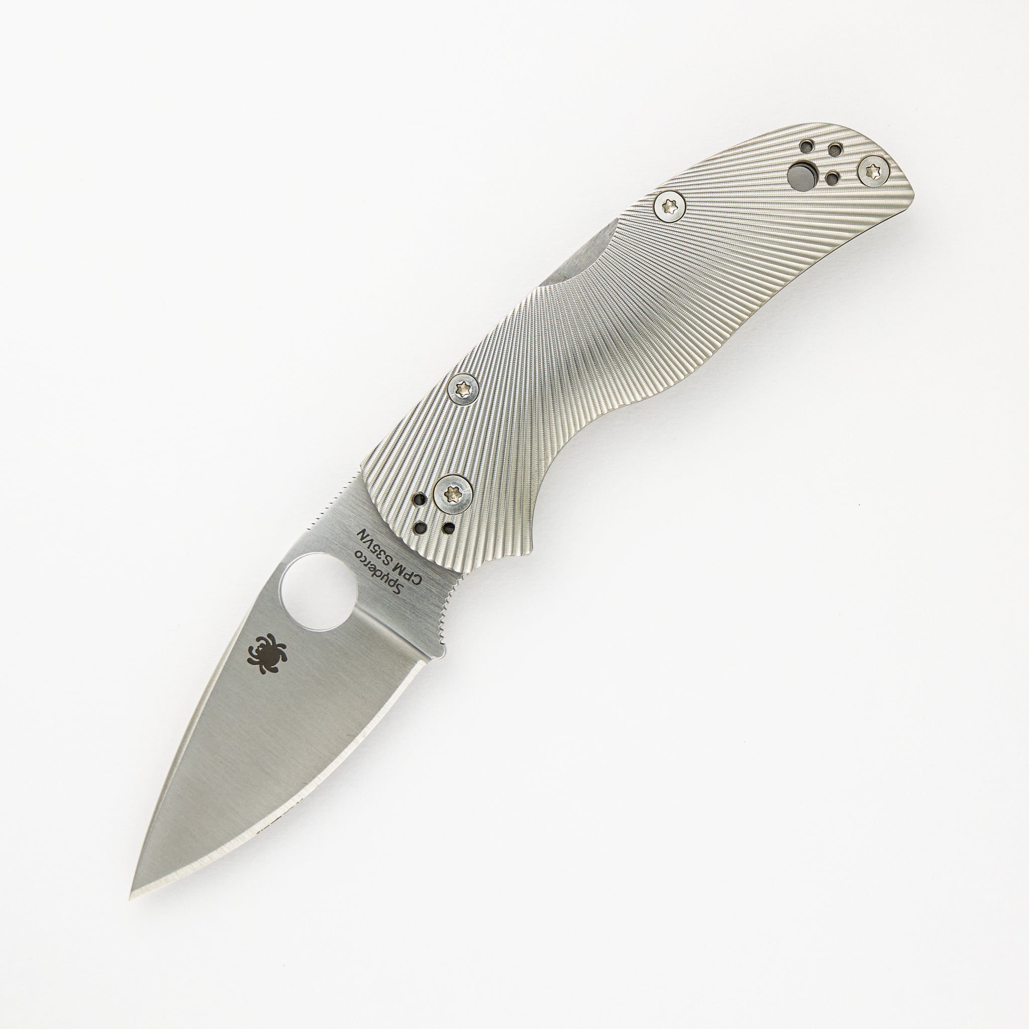 Spyderco Native 5 - Fluted Titanium Handle - CPM S35VN Blade