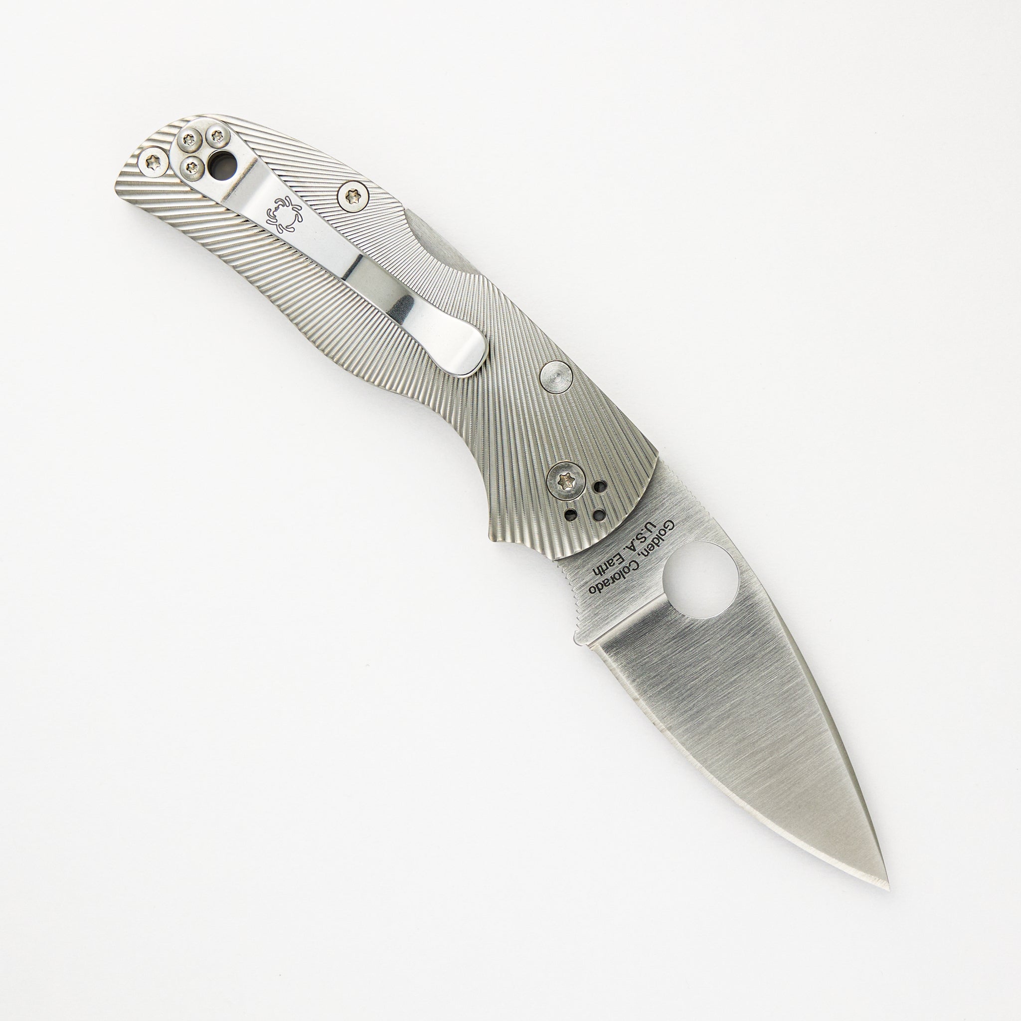 Spyderco Native 5 - Fluted Titanium Handle - CPM S35VN Blade