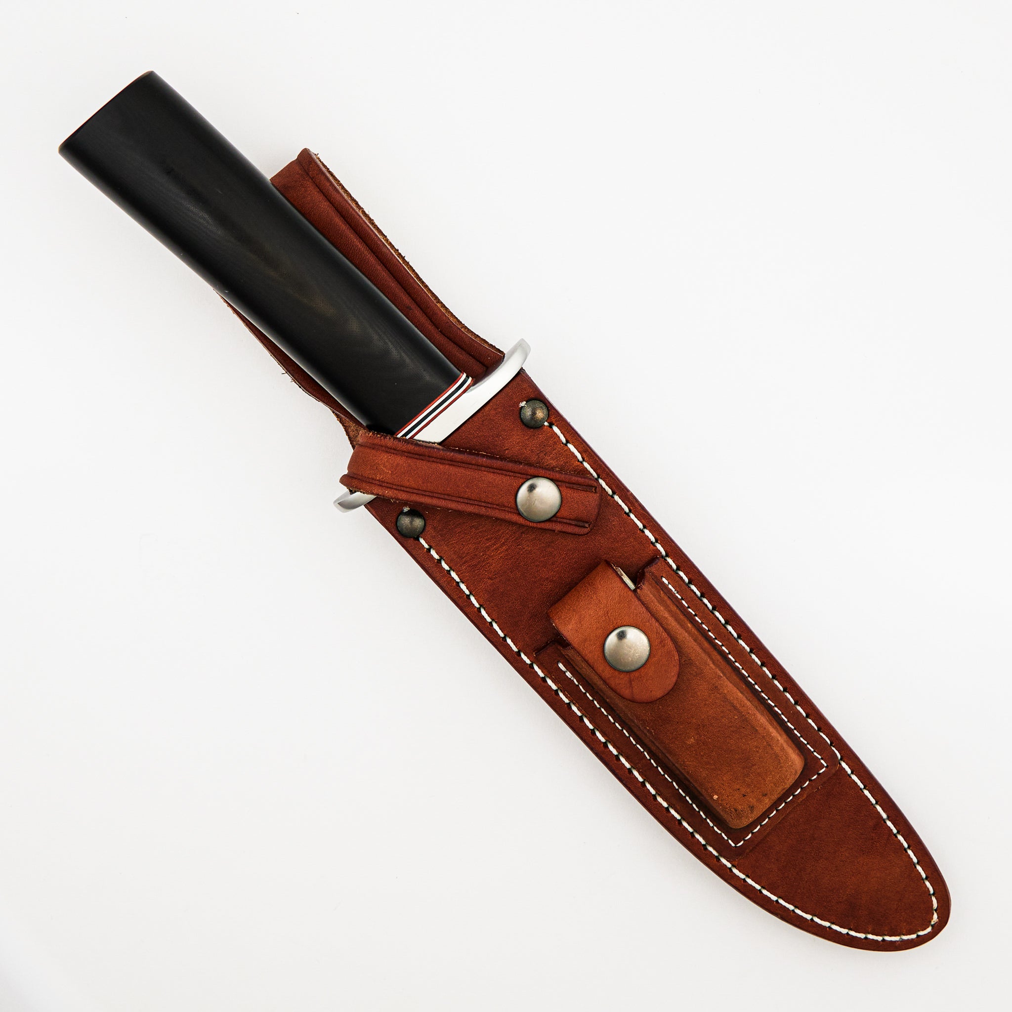 R1 Military Classic Fixed Blade - VG-1 San Mai Blade - Black Linen Micarta Handle
