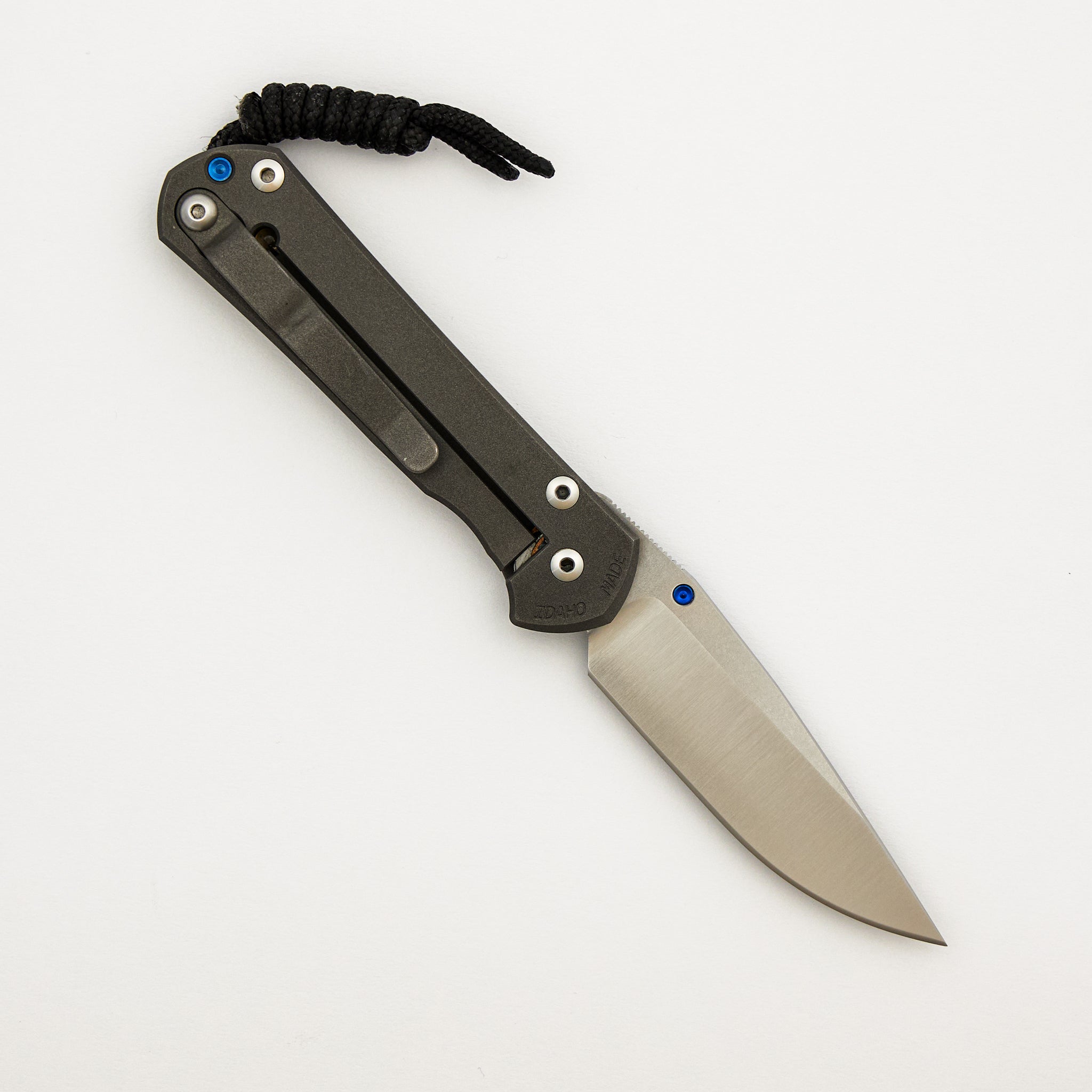 Small Sebenza 21 Unique Graphic W/ Shooting Star "Night Sky" - Mother of Pearl Cabochon