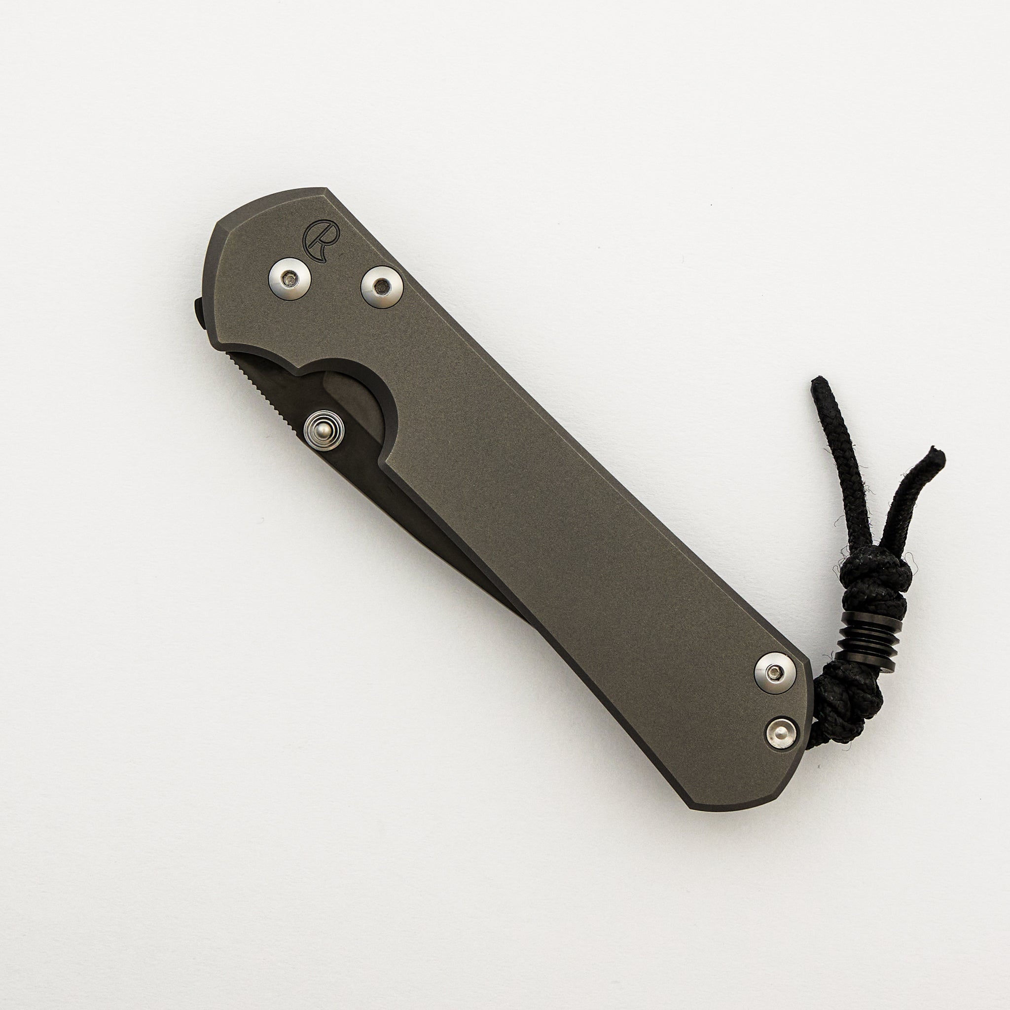 Large Sebenza 31 - DLC Coated Drop Point CPM S45VN - Glass Blasted - Silver Double Lugs