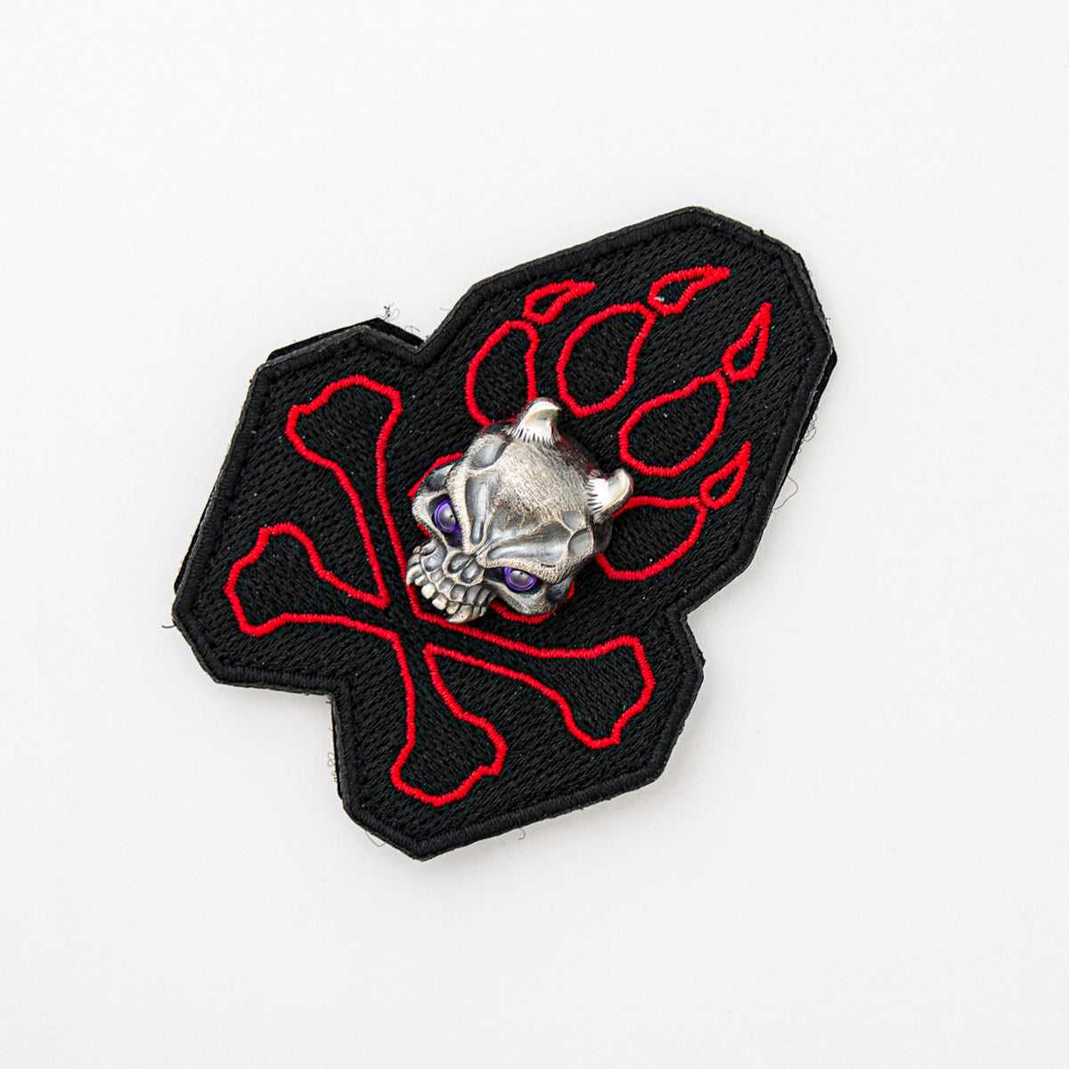 Silver Vigilant Hardness Warrior Hannya W/ Purple Eyes Patch