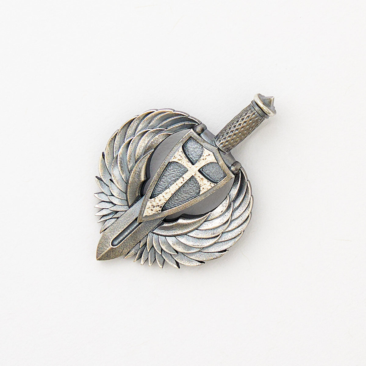 Silver Crusader Cross Sancte Michael Pendant