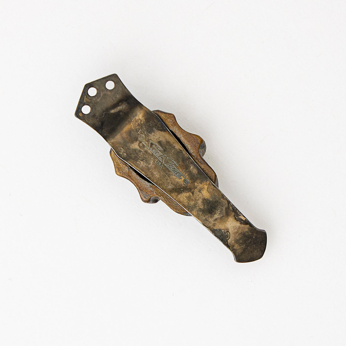 Bronze Darkness Dog Paw 3 Hole Pocket Clip