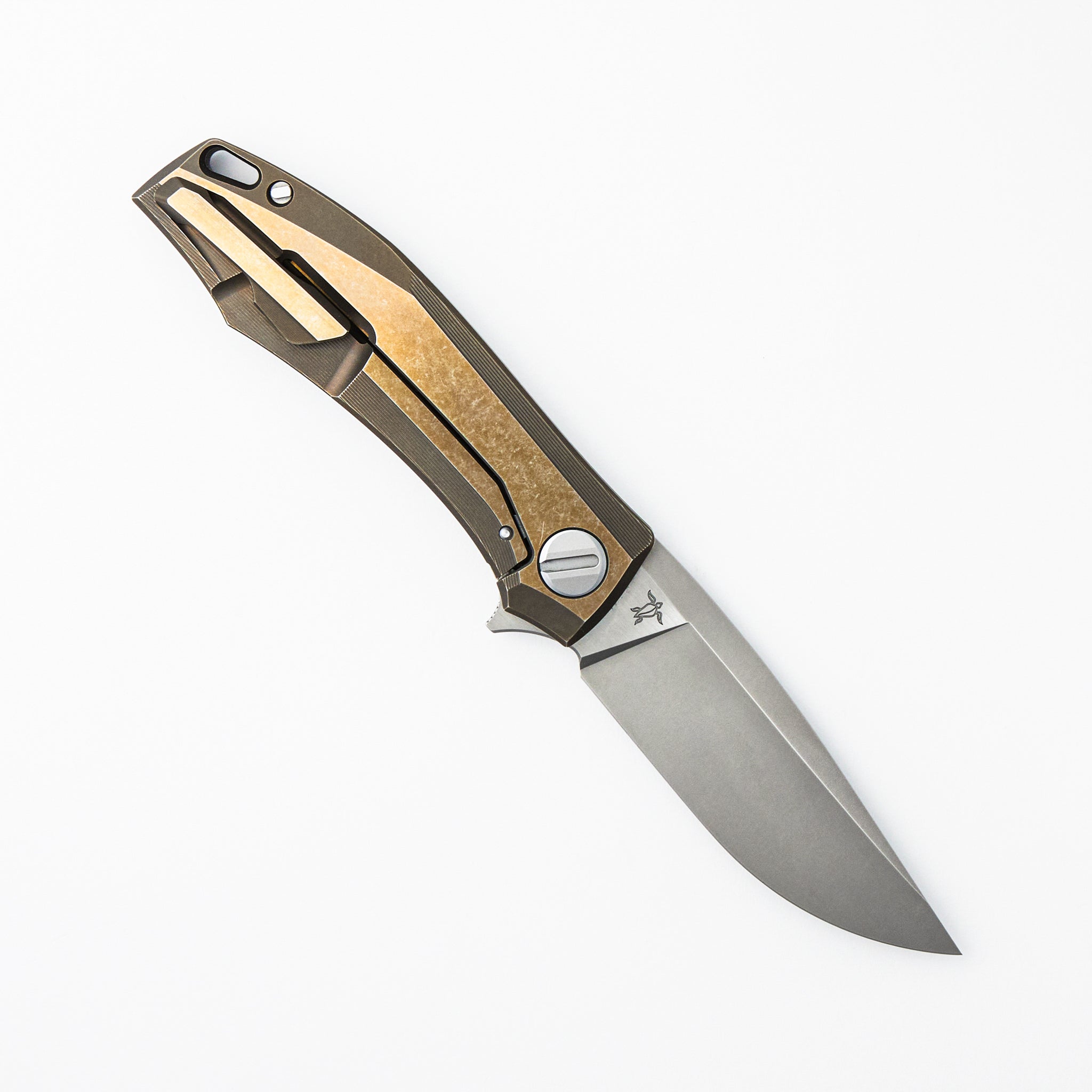 RKMP B - M398 Blade - Bronze Titanium Handle - SRRBS (Charles Marlowe Design)