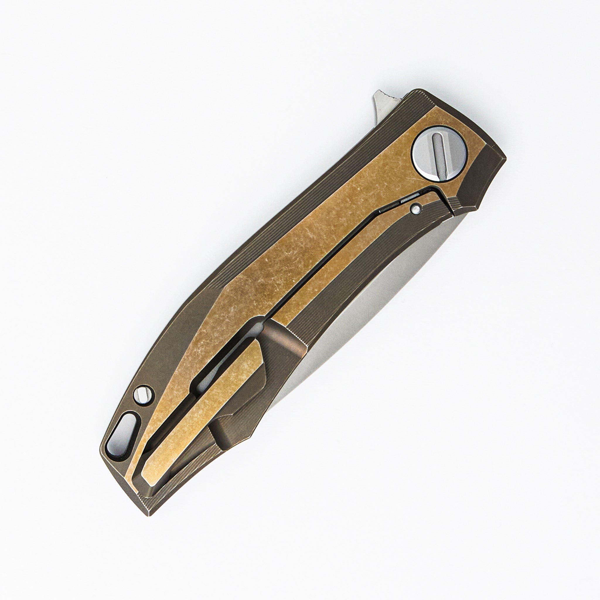 RKMP B - M398 Blade - Bronze Titanium Handle - SRRBS (Charles Marlowe Design)