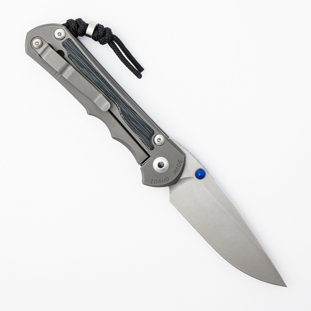 Large Inkosi - Black Canvas Micarta Inlay - Drop Point CPM MagnaCut Blade - Glass Blasted