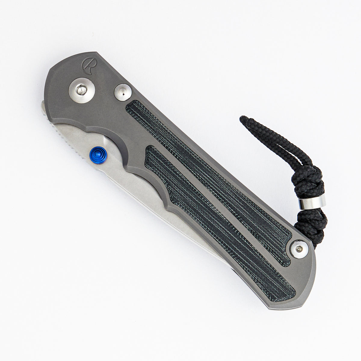 Large Inkosi - Black Canvas Micarta Inlay - Drop Point CPM MagnaCut Blade - Glass Blasted
