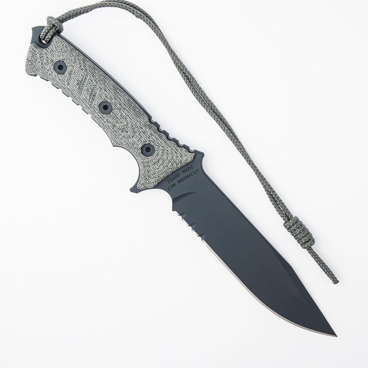 Pacific - Serrated /Black CPM MagnaCut Blade - Black Canvas Micarta Handle - PAC-1001