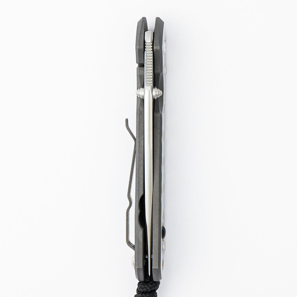 Small Sebenza 31 Unique Graphic - Onyx - Drop Point CPM MagnaCut Blade - Silver Double Thumb Lugs