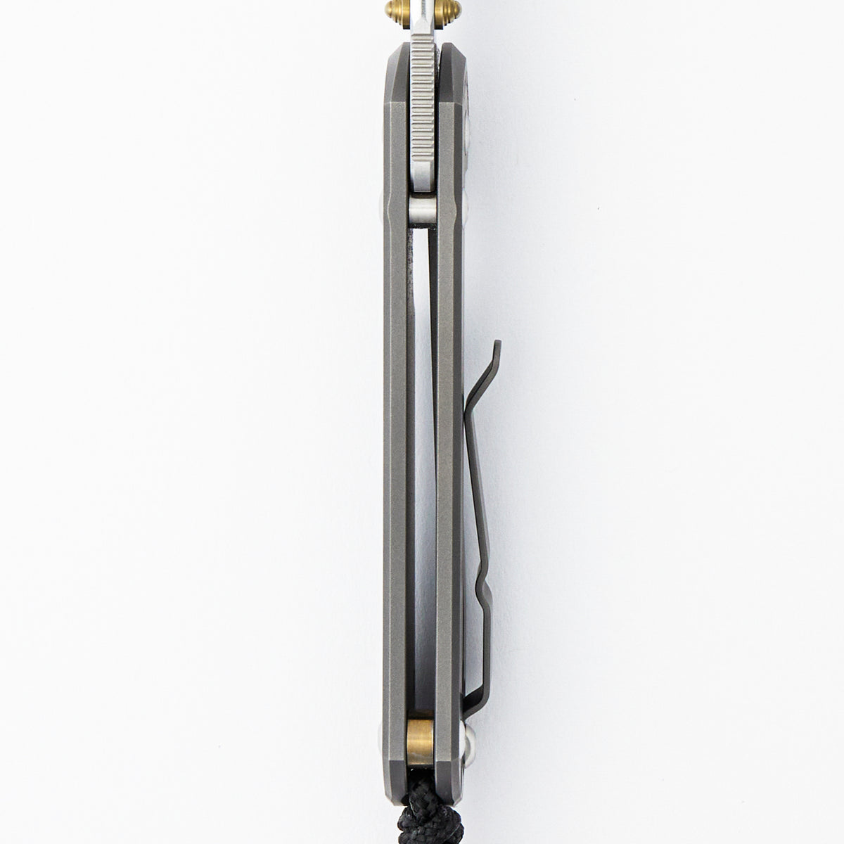 Small Sebenza 31 - Drop Point Polished CPM MagnaCut Blade - Gold Double Thumb Lugs