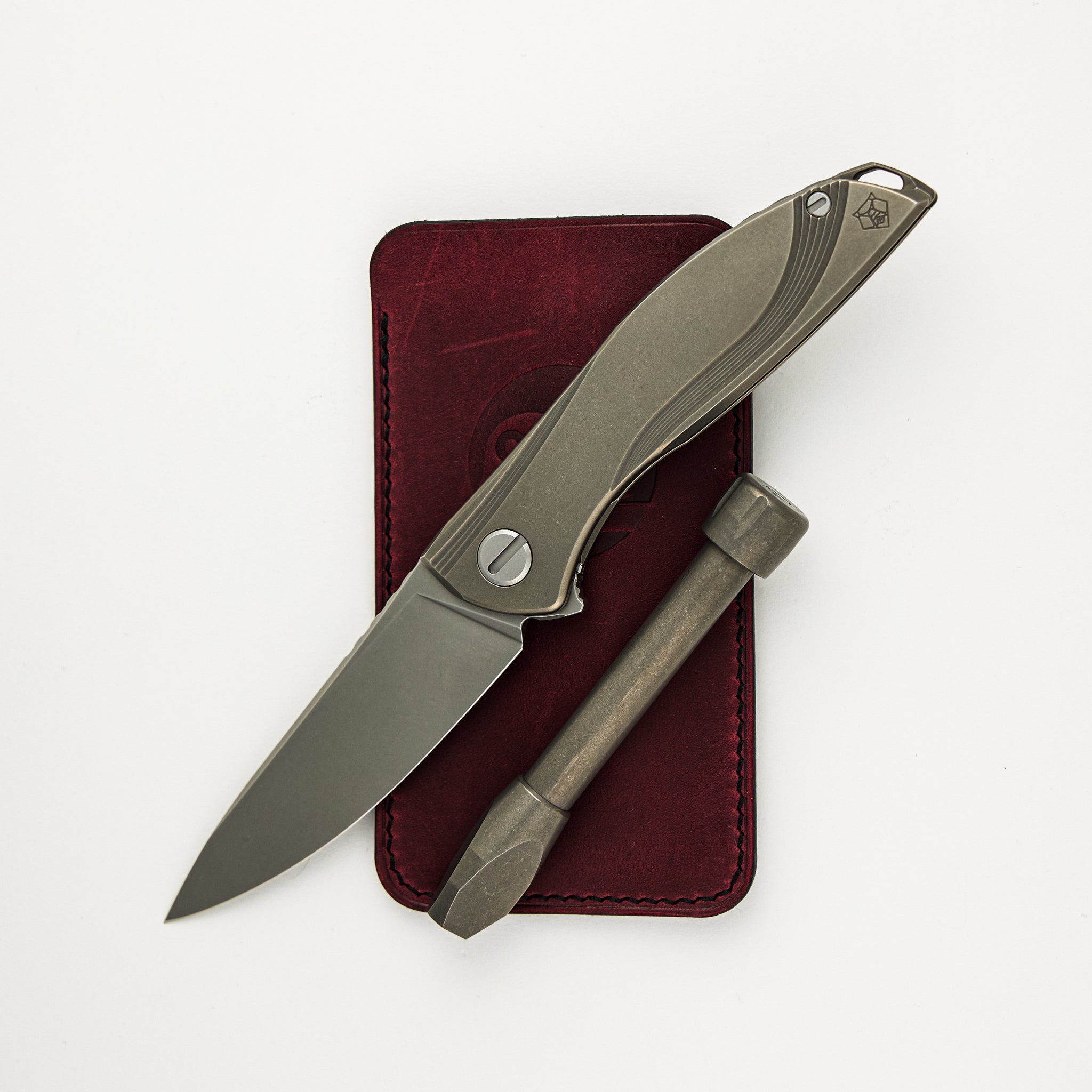 Shirogorov Neon Retro - CCKS 2019 Show Exclusive Set - Titanium Bit Driver - Cova Design Leather Pouch