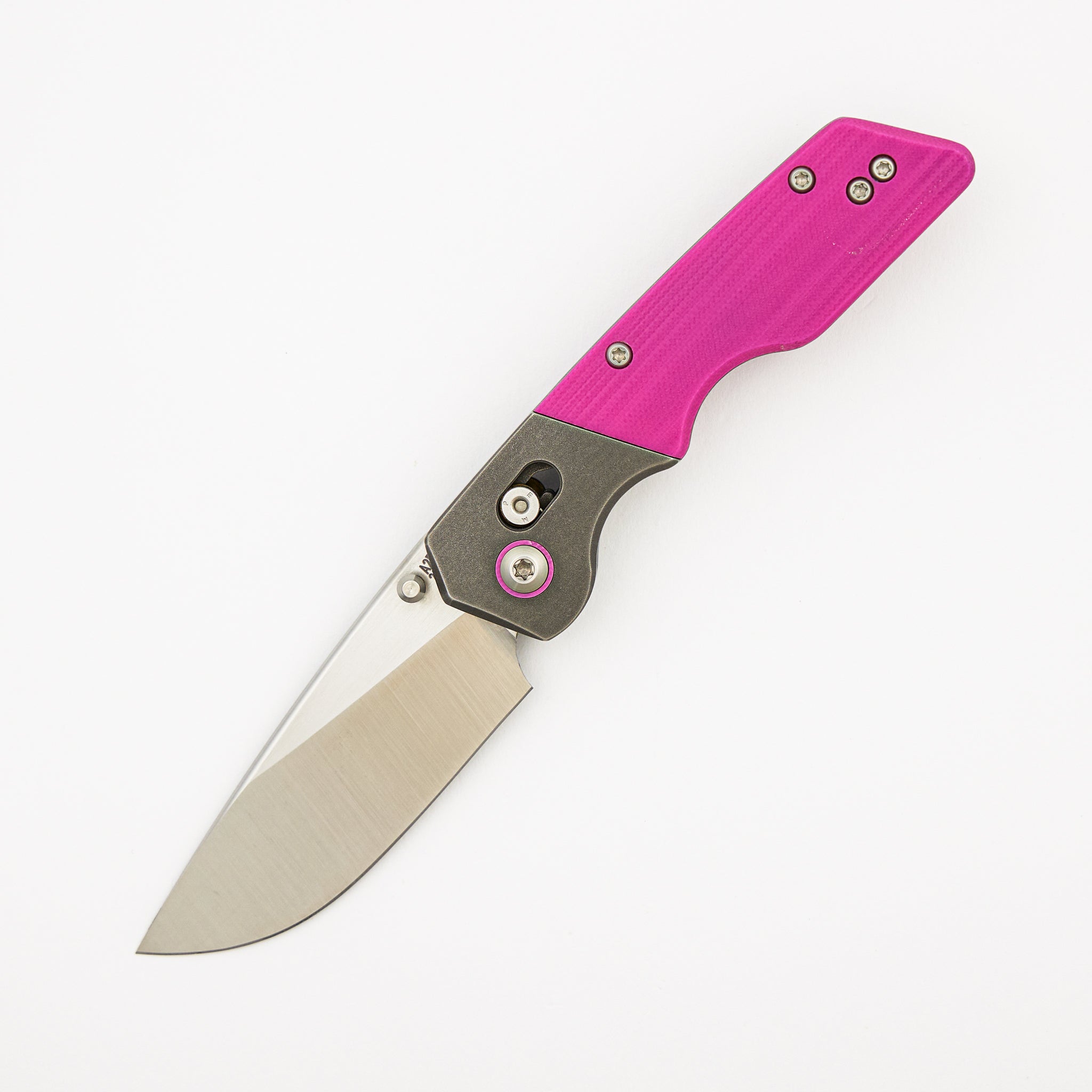 MK 3 - Medium - Barlock - MagnaCut Blade - Pink G10/Titanium Handle