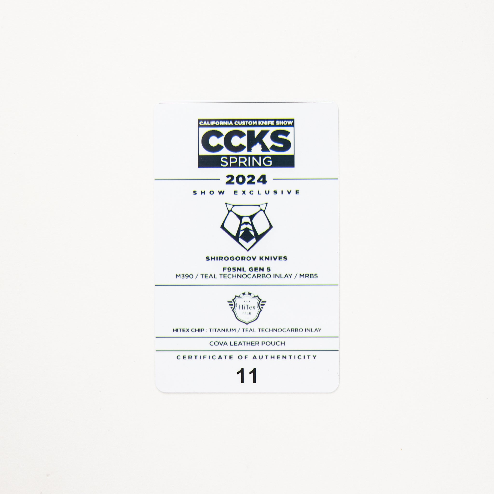 2024 CCKS Spring Show Exclusive - Shirogorov F95NL Gen. 5 - HiTex Gear Poker Chip