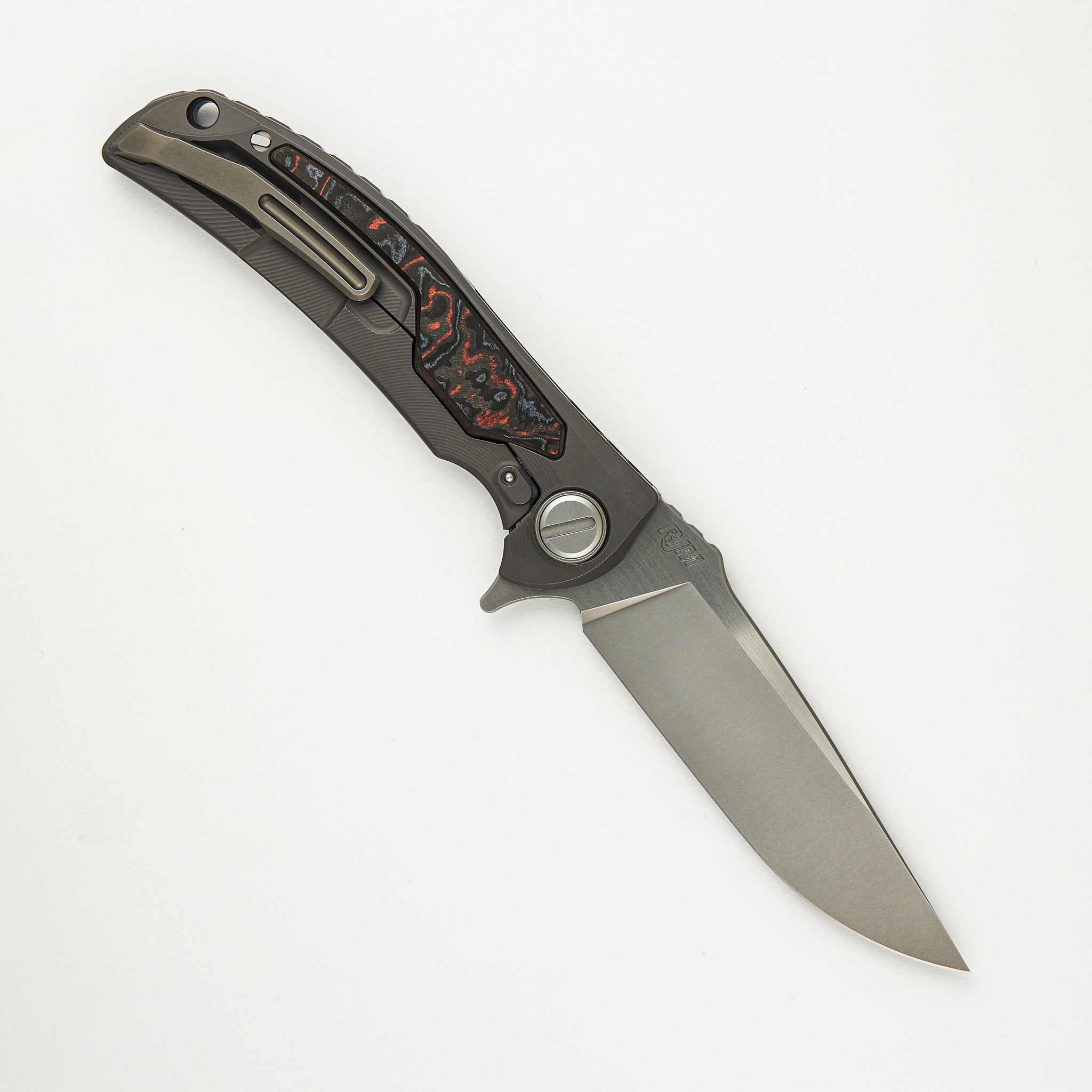 Molten Overkill - MagnaCut Blade - Titanium Handle W/ Lava & Ash CarboTi Inlays - SRRBS"Limited Edition" (RJ Martin Design)