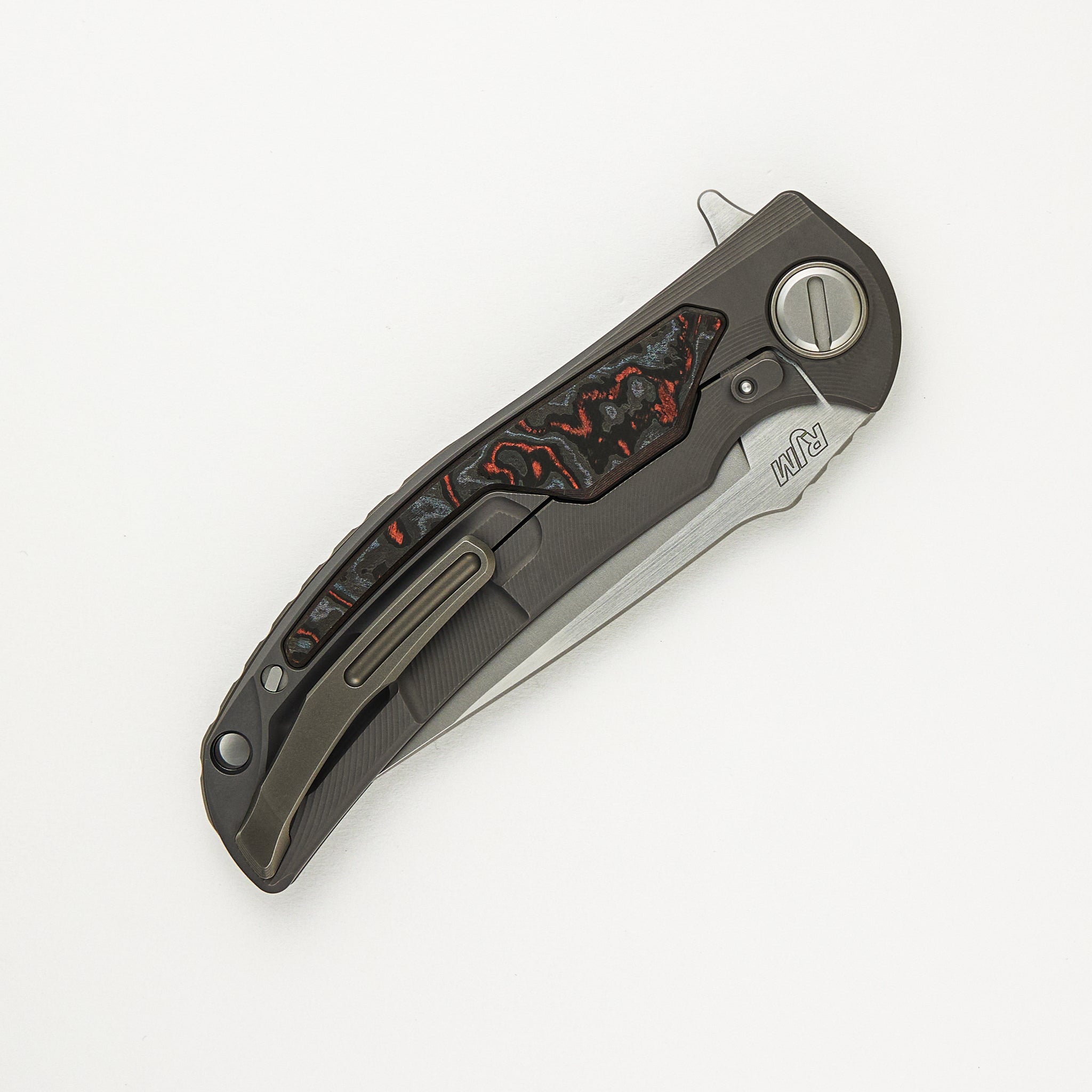 Molten Overkill - MagnaCut Blade - Titanium Handle W/ Lava & Ash CarboTi Inlays - SRRBS"Limited Edition" (RJ Martin Design)