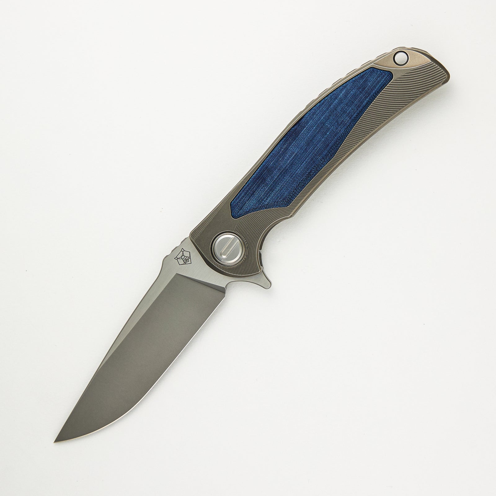 "Limited Edition" Denim Overkill - S90V Blade - Titanium Handle W/ Jeans Micarta Inlays - SRRBS (RJ Martin Design)