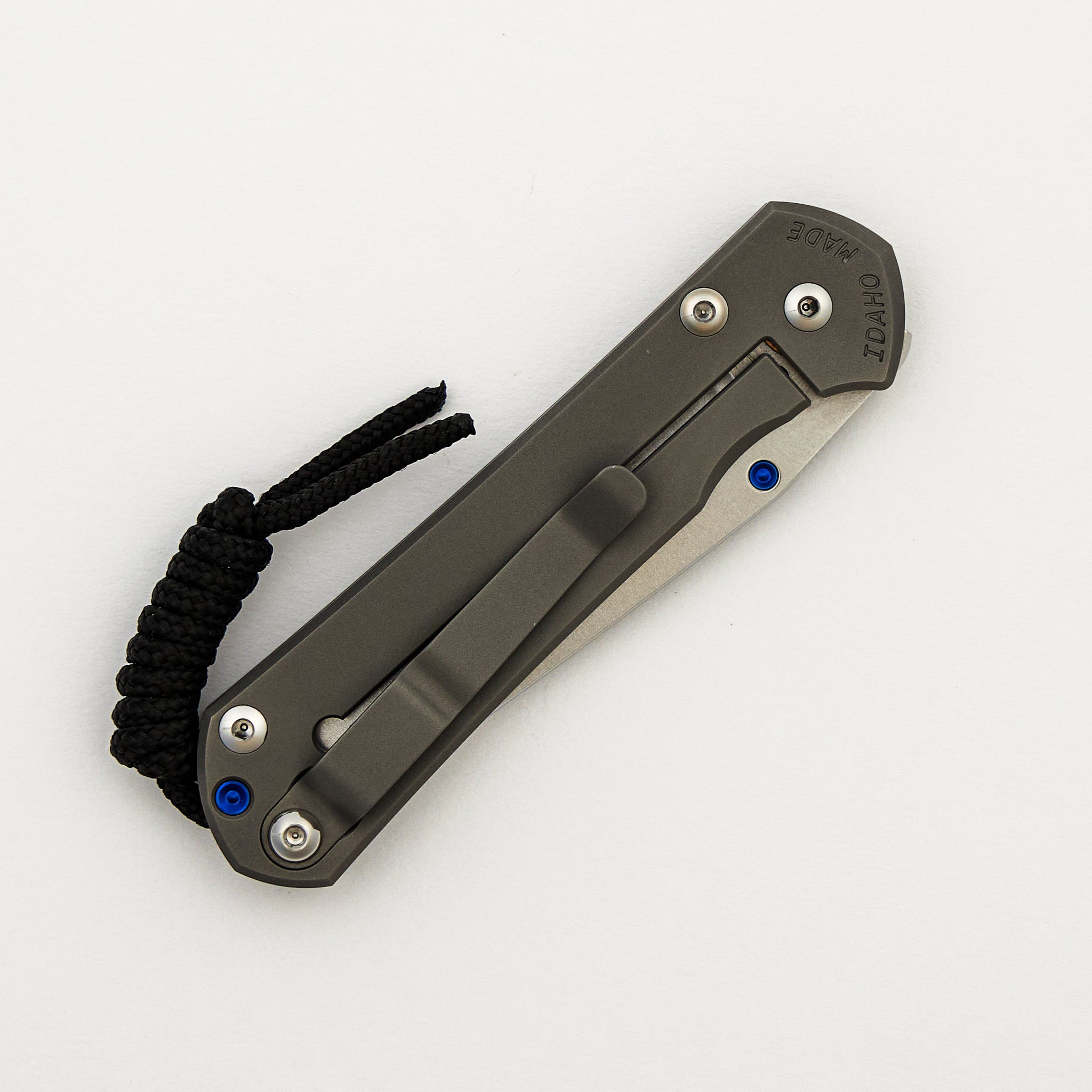 Small Sebenza 31 - Tanto CPM MagnaCut Blade - Glass Blasted - Blue Double Lugs