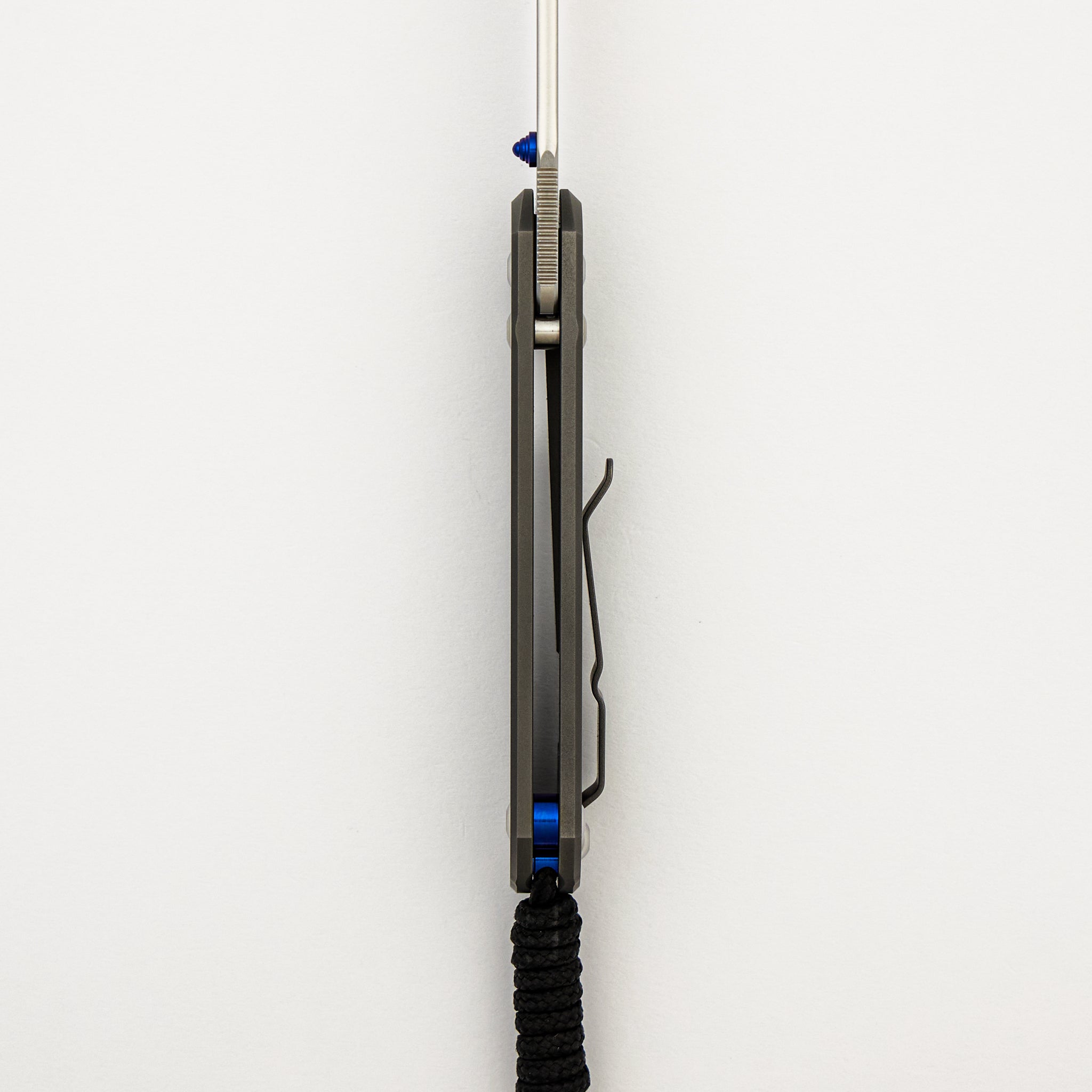 Small Sebenza 31 - Tanto CPM MagnaCut Blade - Glass Blasted - Blue Double Lugs