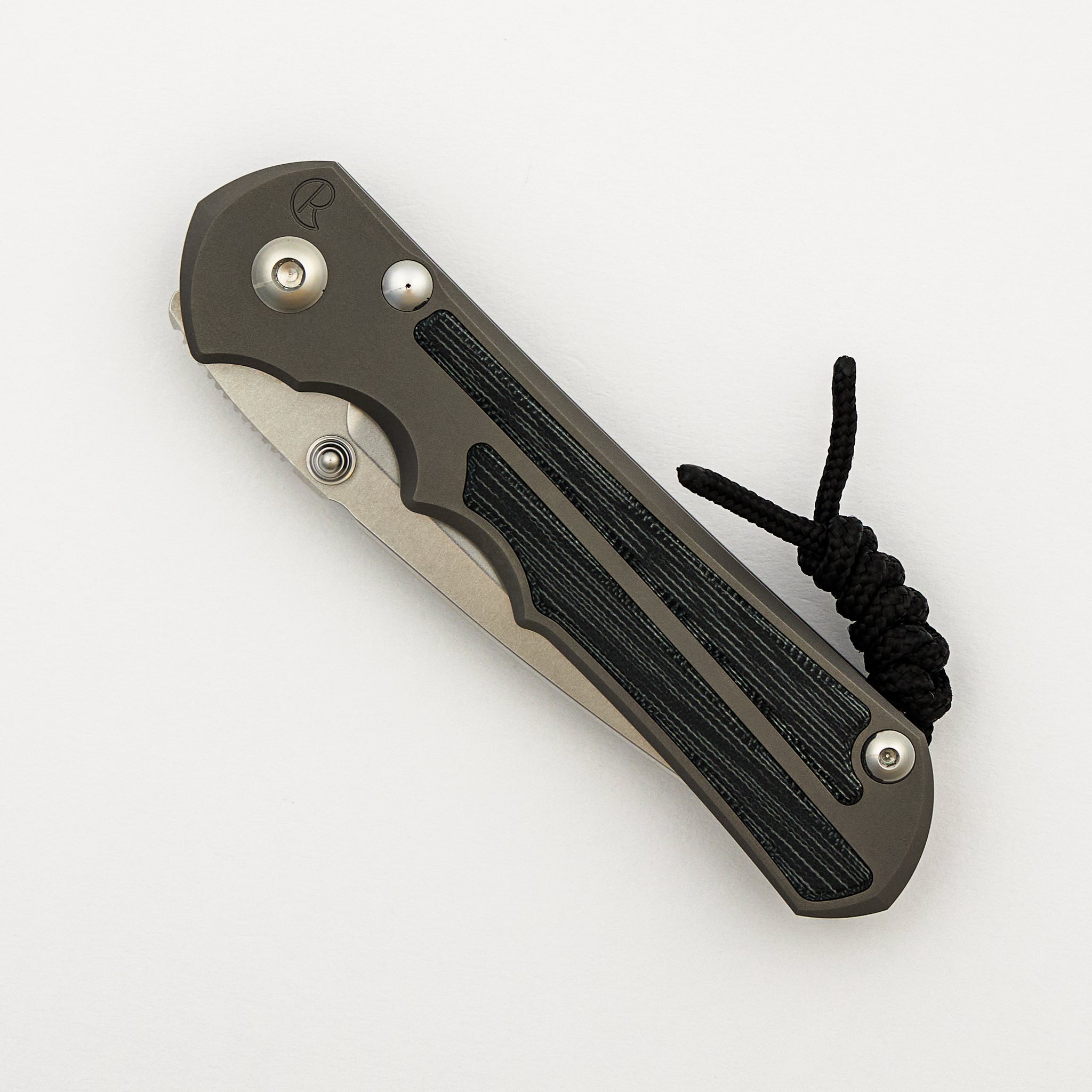 Large Inkosi - Black Canvas Micarta Inlay - Drop Point CPM MagnaCut Blade - Glass Blasted