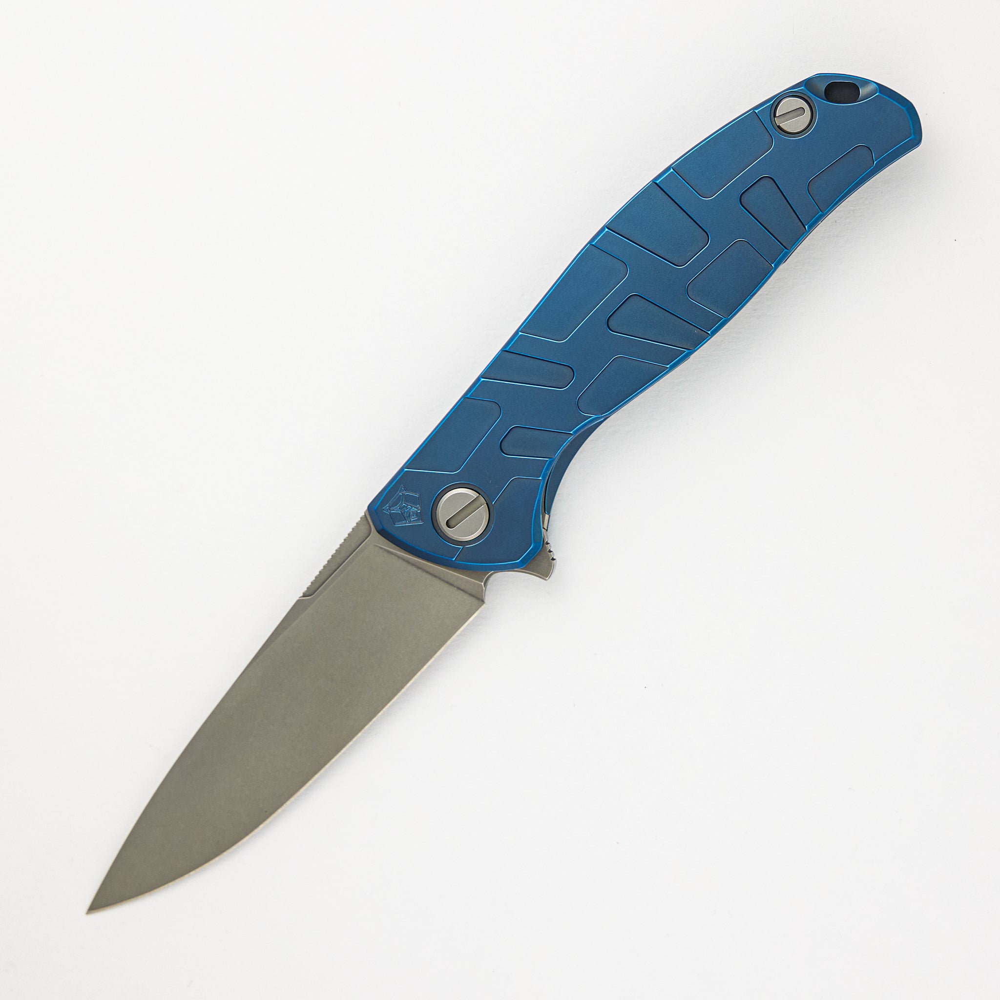 Shirogorov F95 T - Blue Titanium Handle - Vanax 37 Blade - MRBS