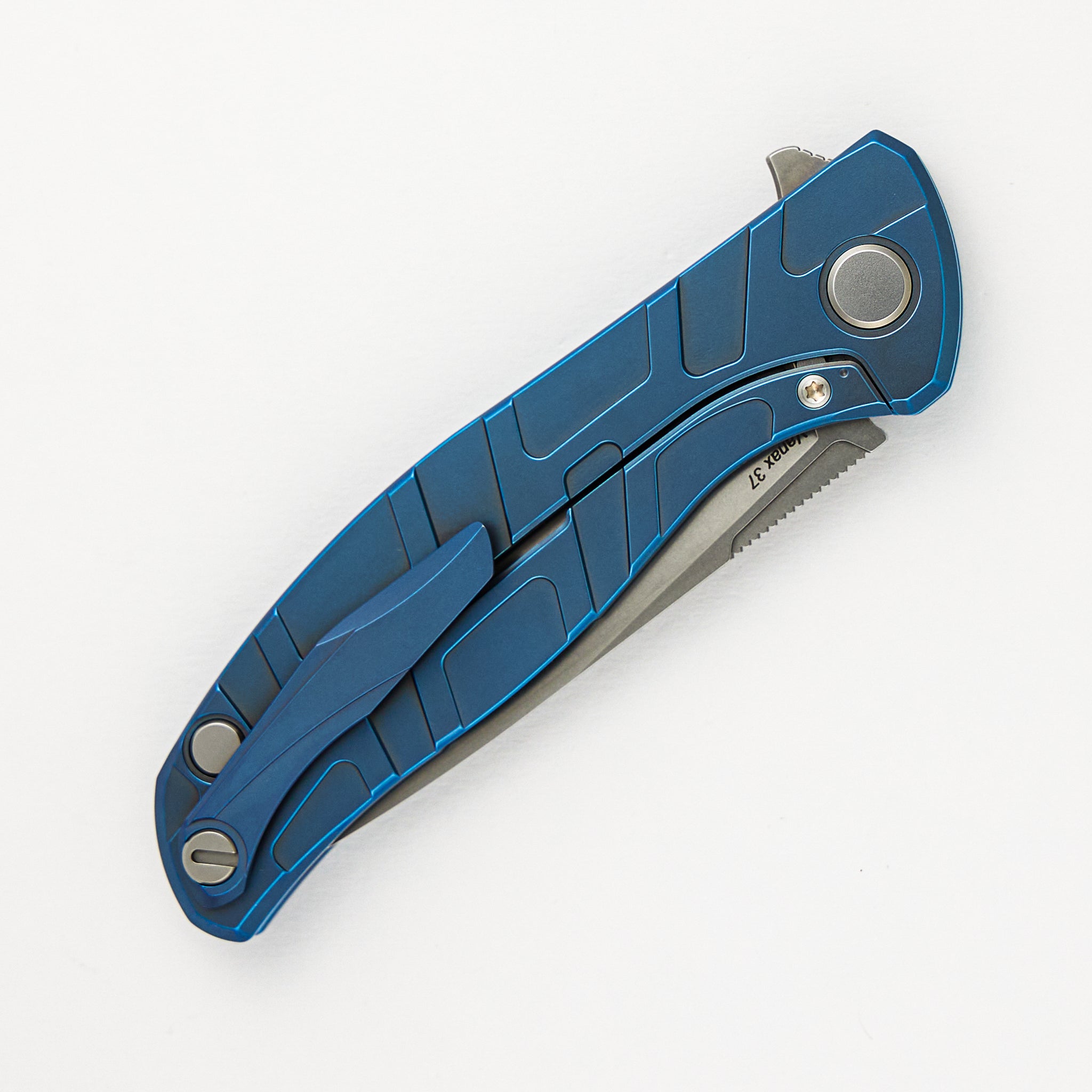 Shirogorov F95 T - Blue Titanium Handle - Vanax 37 Blade - MRBS