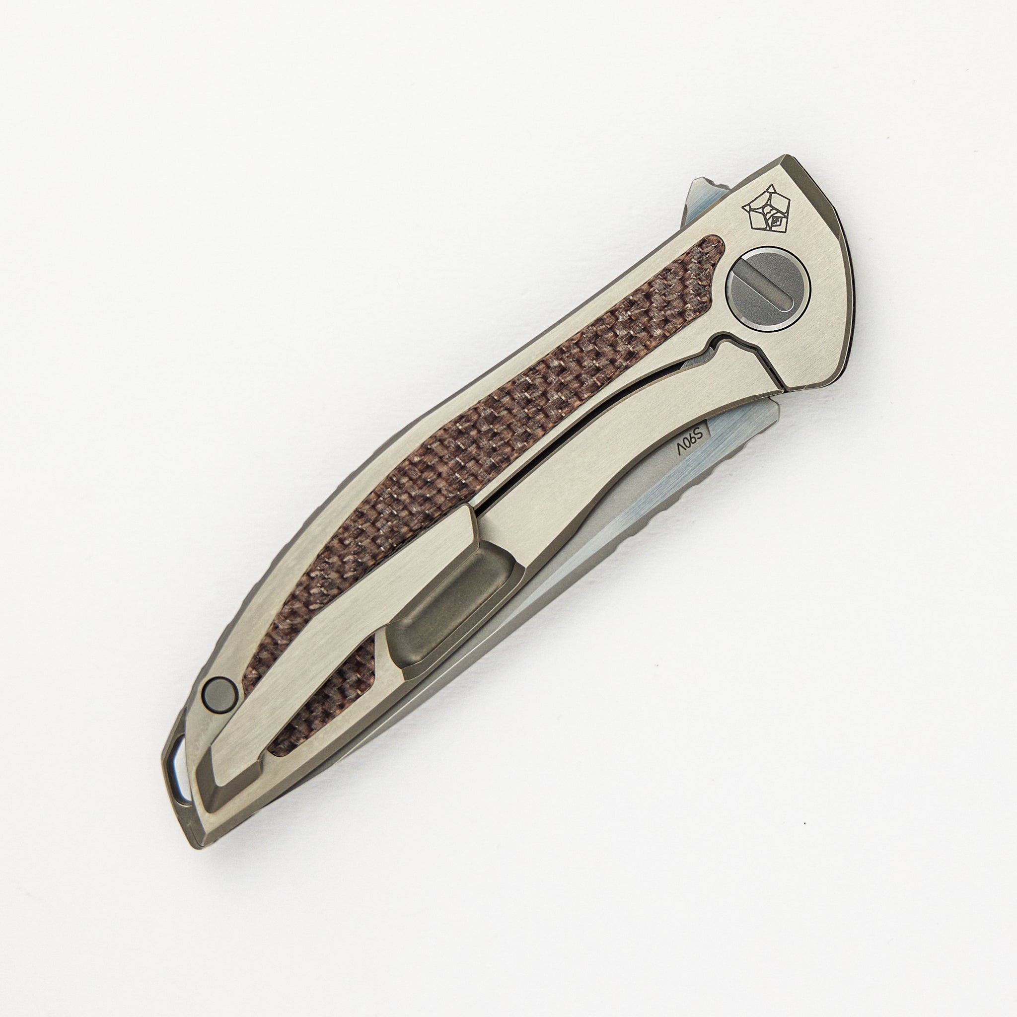 Shirogorov / Chris Reeve UniHation - Unique Graphic Custom Division - Brown Alutex - S90V Blade - MRBS