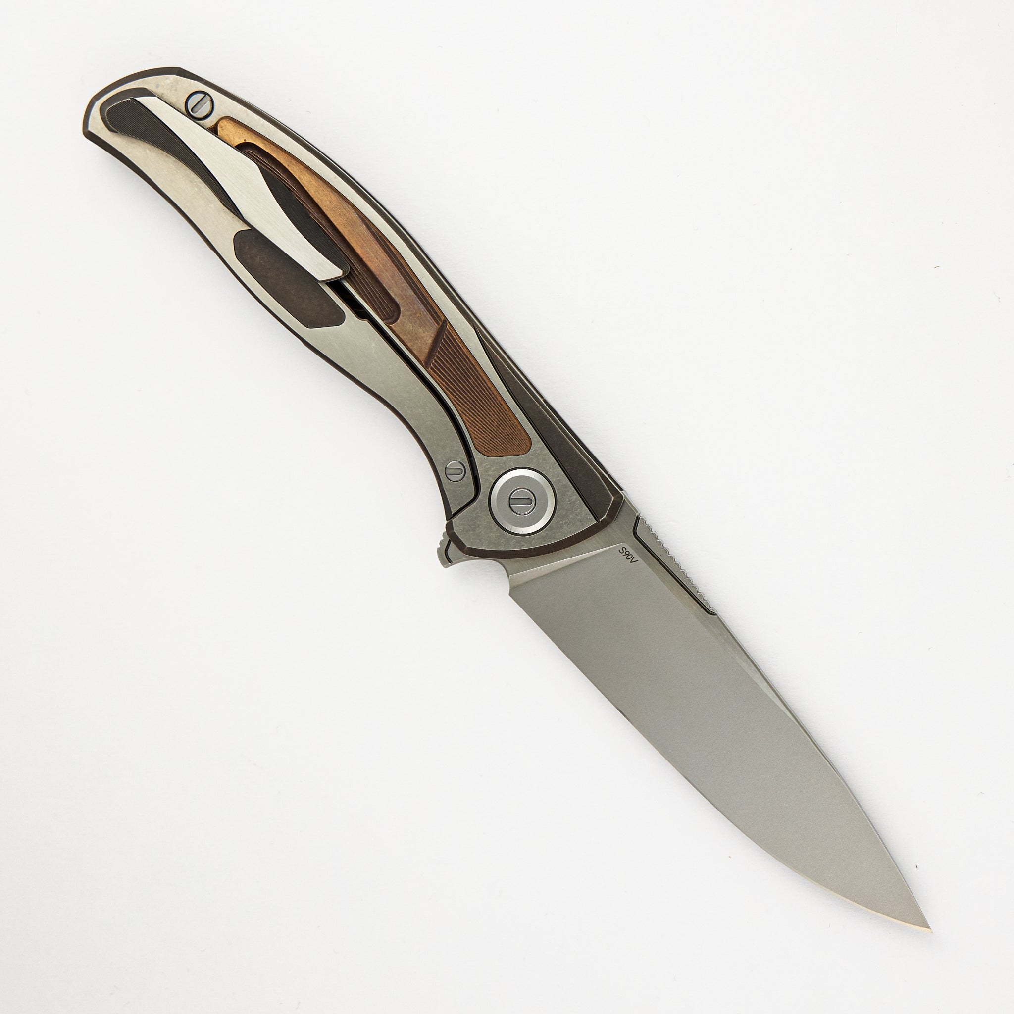 Shirogorov "Limited Edition" F95 10th Anniversary - S90V Blade - Titanium Handle - Washers