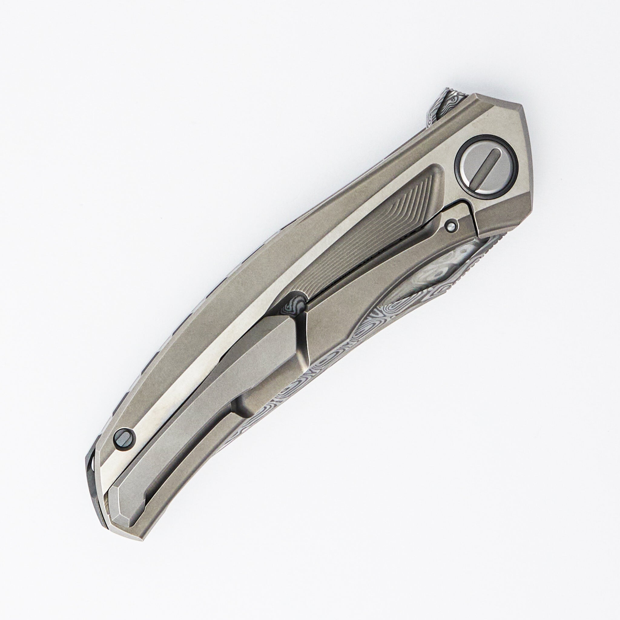 Quantum SR Custom Division – Titanium Handle – Damasteel Blade - RBS