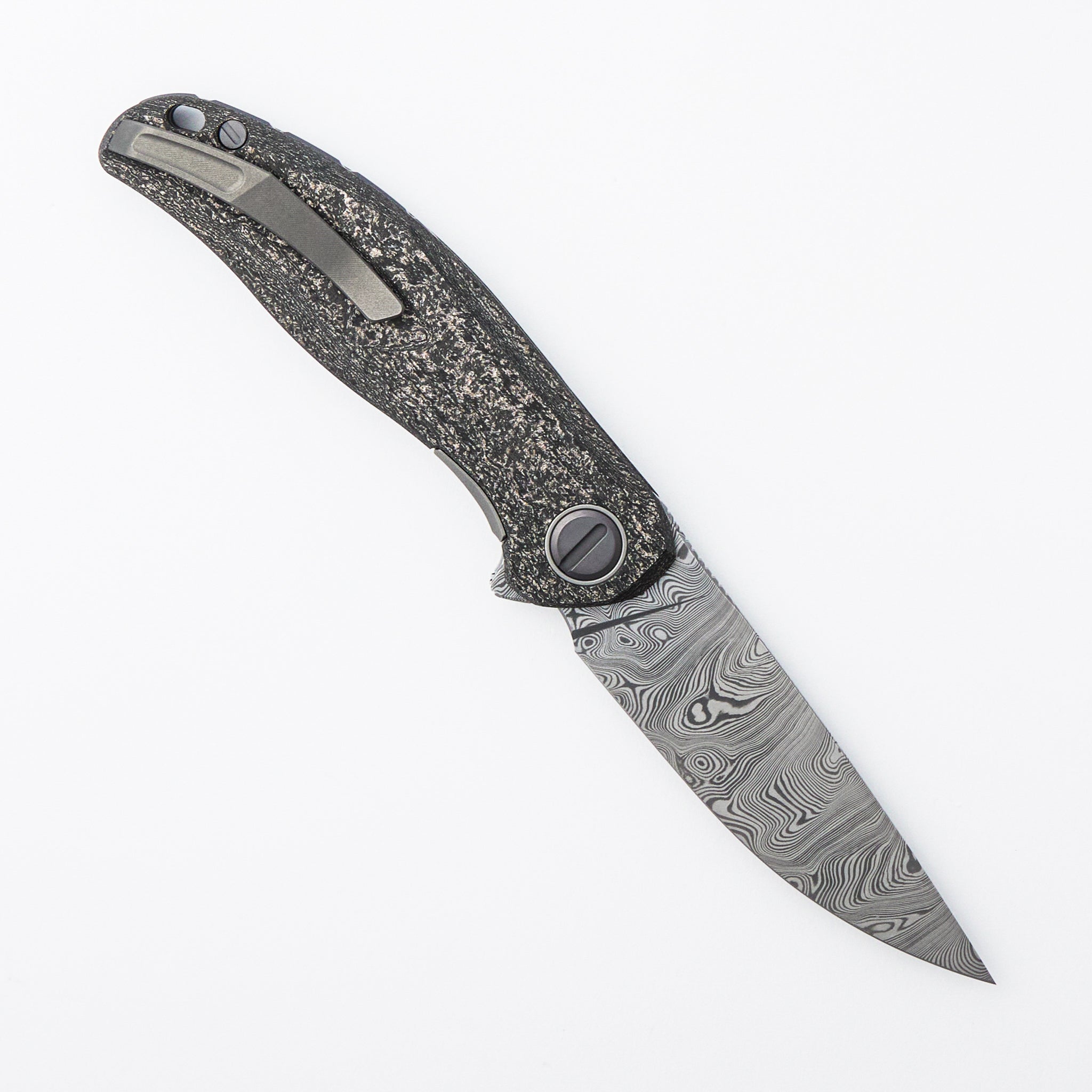 Custom Division Stellaris - Damasteel Blade - Rose Gold Magnetic CarboTi Handle - SRRBS