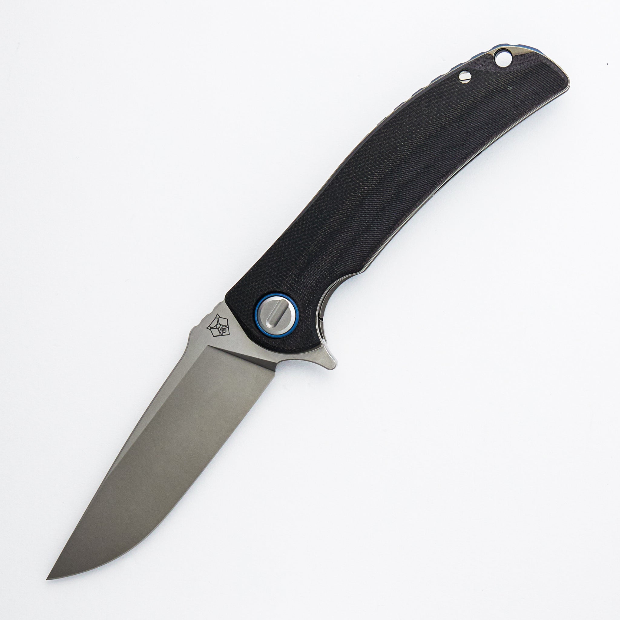 Soft Overkill - M398 Blade - Black Canvas Micarta Handle - SRRBS (RJ Martin Design)