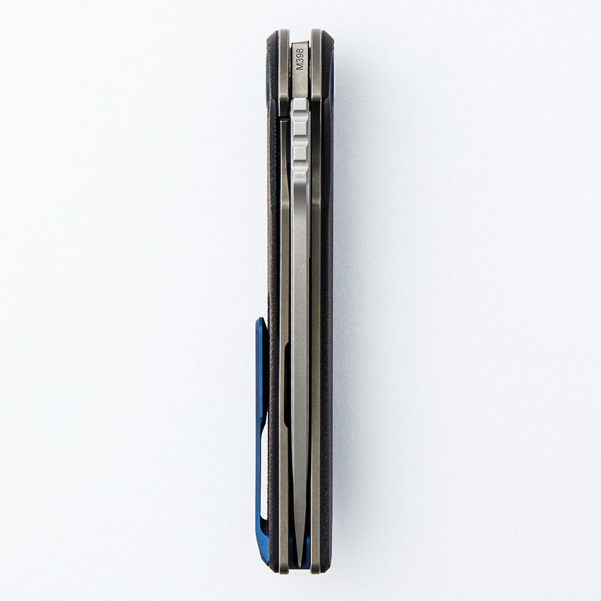 Soft Overkill - M398 Blade - Black Canvas Micarta Handle - SRRBS (RJ Martin Design)