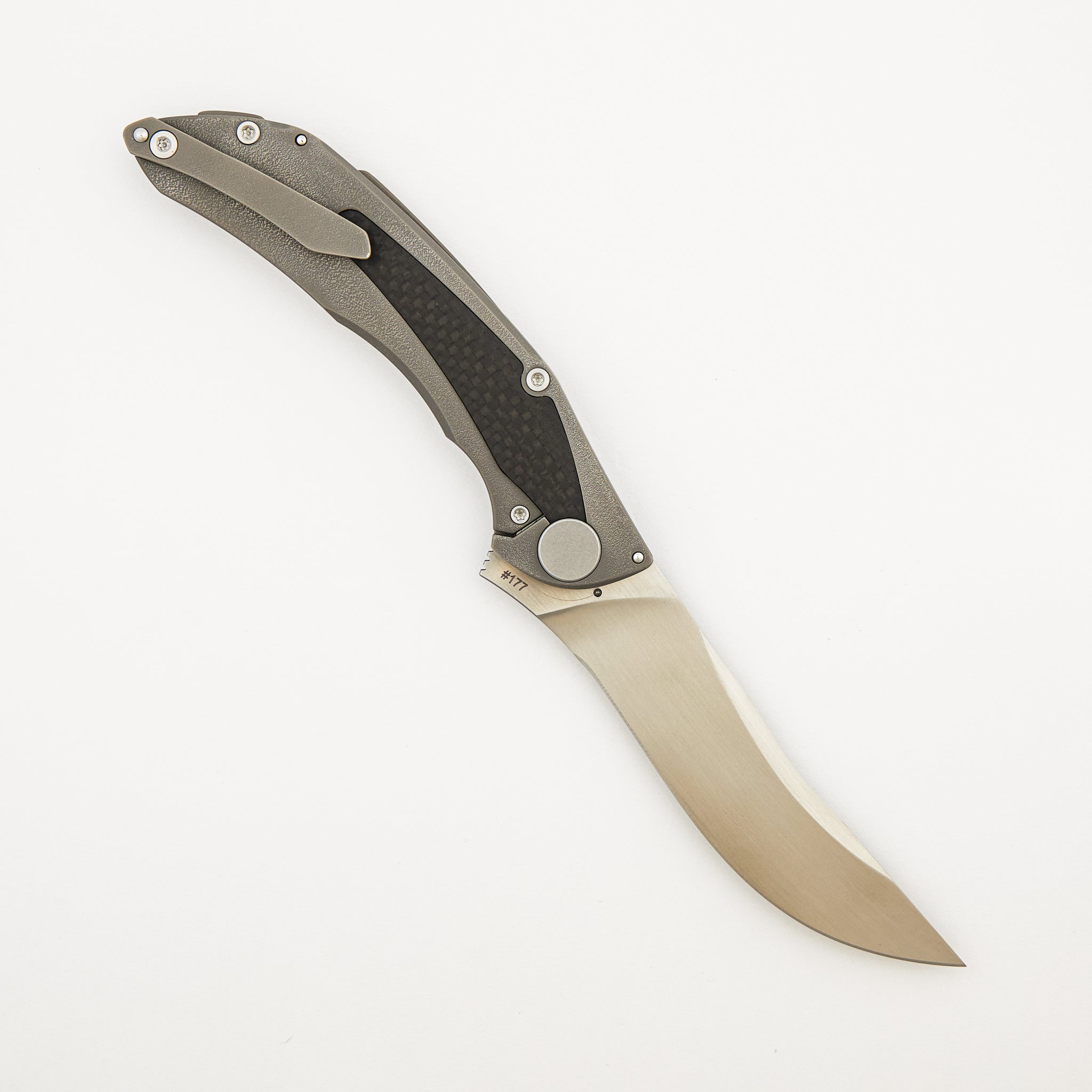 Sablya - M390 Blade - Titanium/Carbon Fiber Handle (A. Konygin Design)