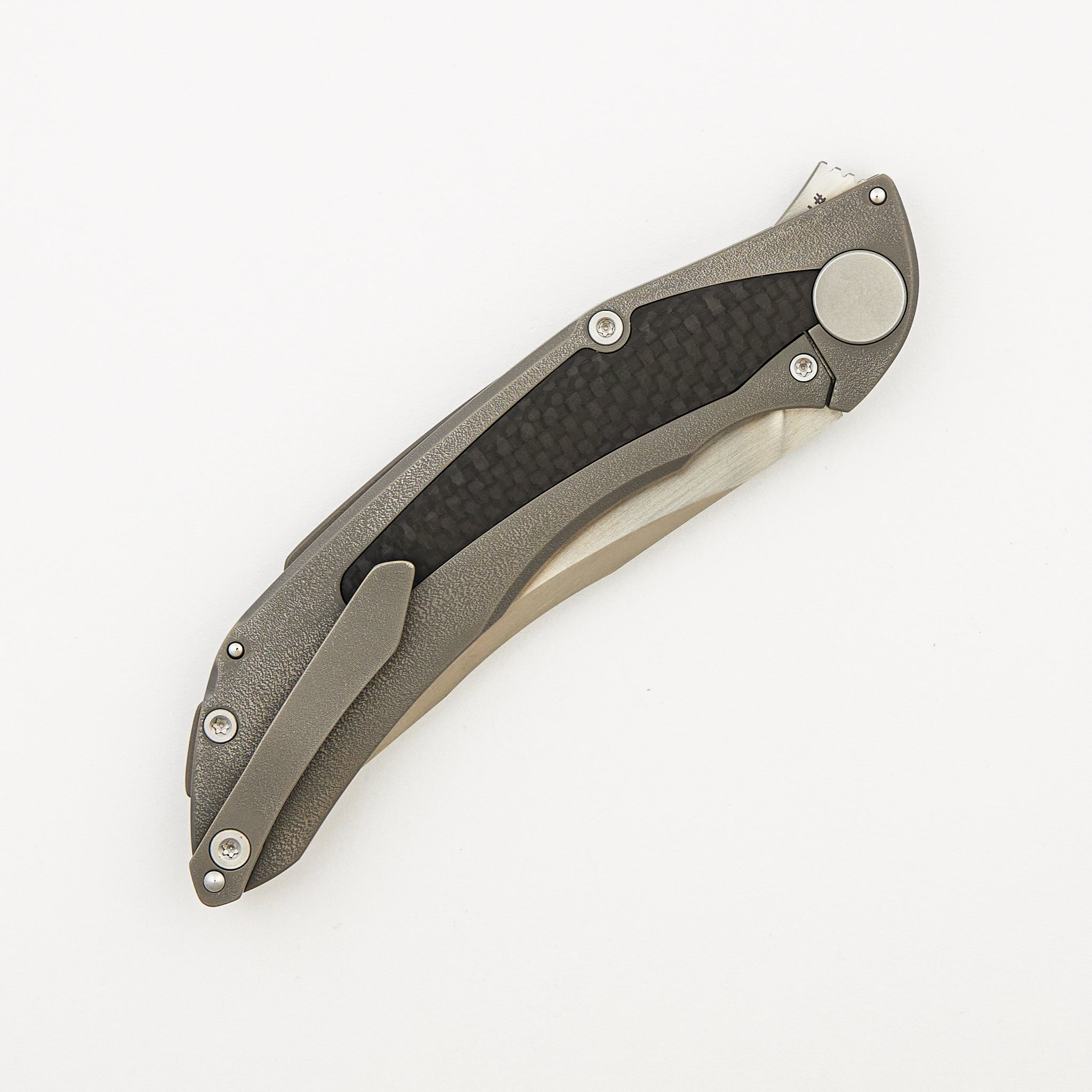 Sablya - M390 Blade - Titanium/Carbon Fiber Handle (A. Konygin Design)