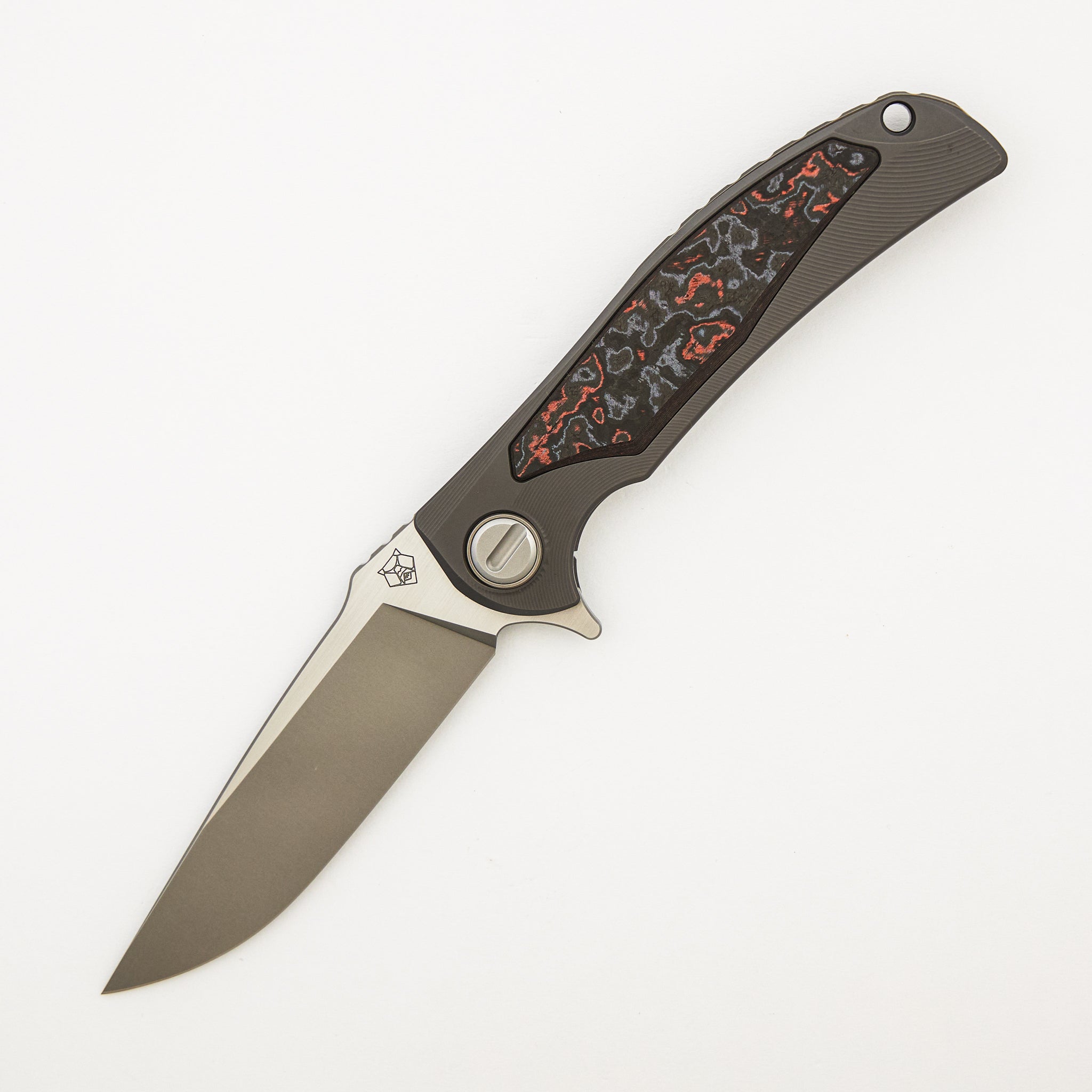 "Limited Edition" Molten Overkill - MagnaCut Blade - Titanium Handle W/ Lava & Ash CarboTi Inlays - SRRBS (RJ Martin Design)