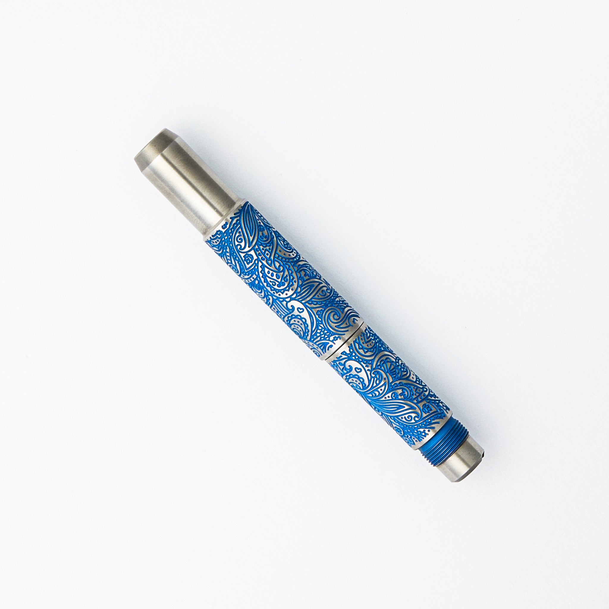Ti2 Design Finish Titanium Pivot Tool Pen - Paisley Engraved