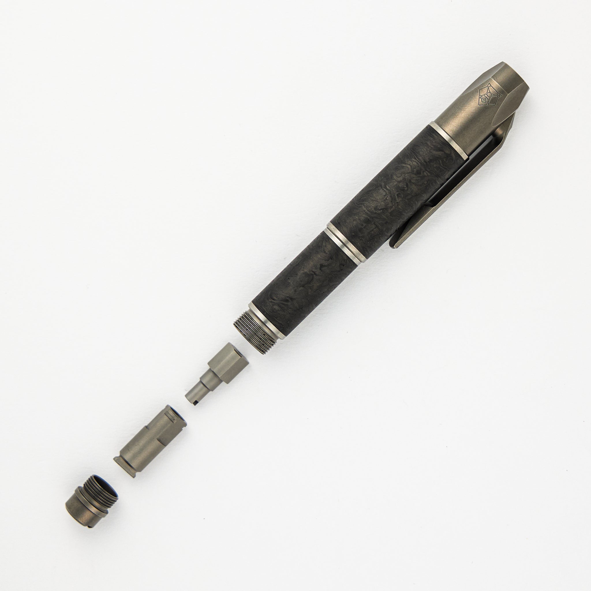 Shirogorov Custom Division Pen Tool - Marble Carbon Fiber