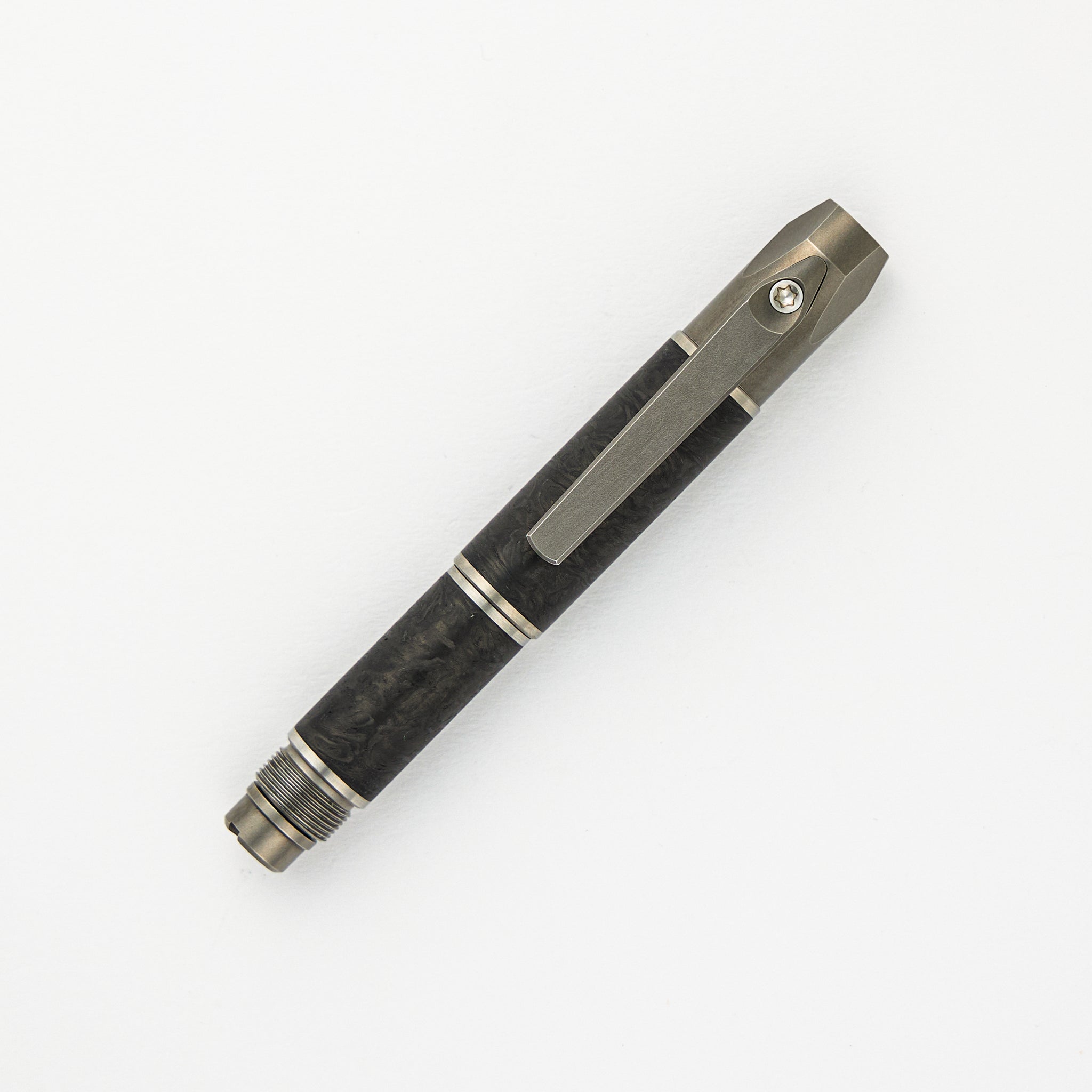 Shirogorov Custom Division Pen Tool - Marble Carbon Fiber