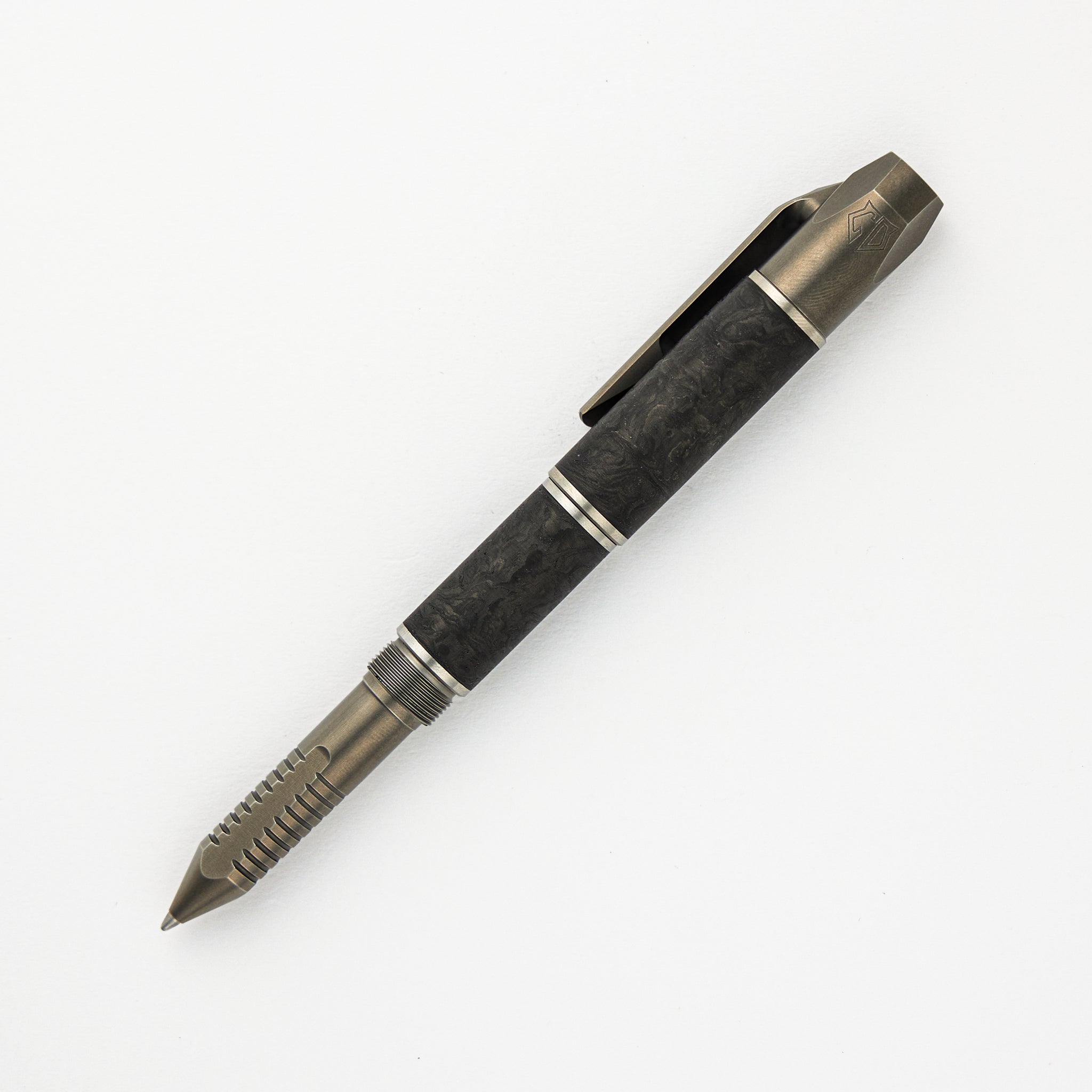 Shirogorov Custom Division Pen Tool - Marble Carbon Fiber