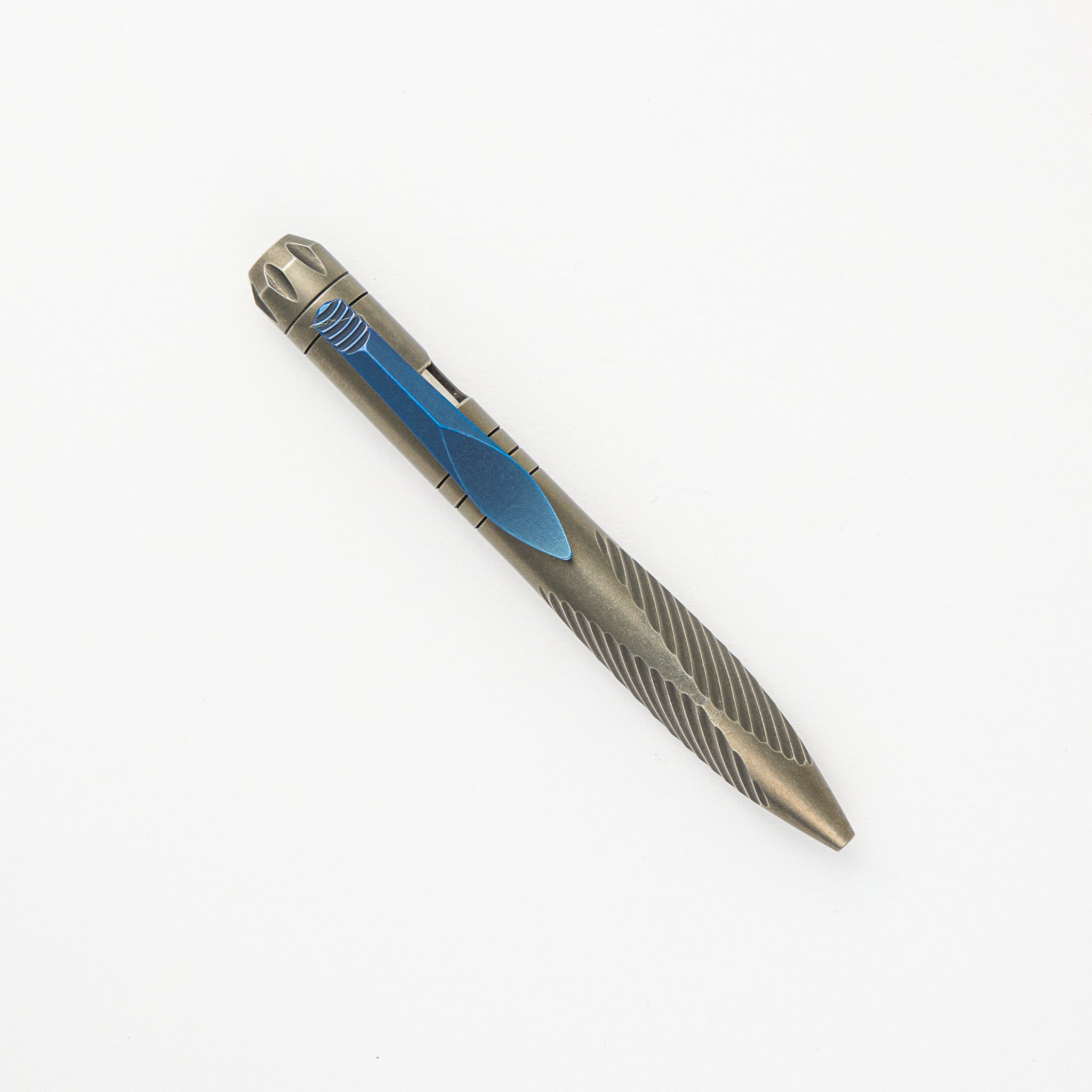 Shirogorov / Sinkevich Design Titanium Clip-Action Tool Pen – Stonewashed