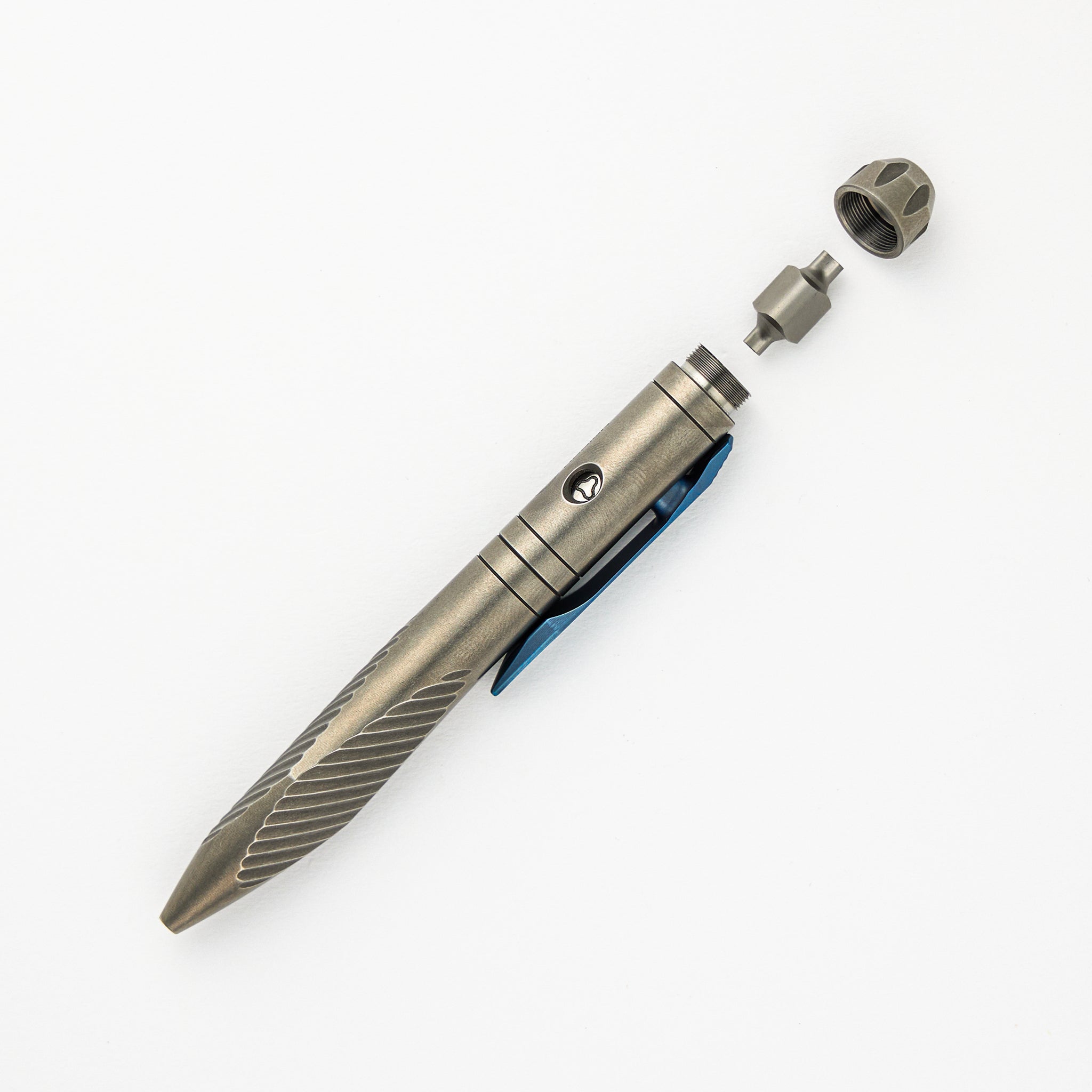 Shirogorov / Sinkevich Design Titanium Clip-Action Tool Pen – Stonewashed