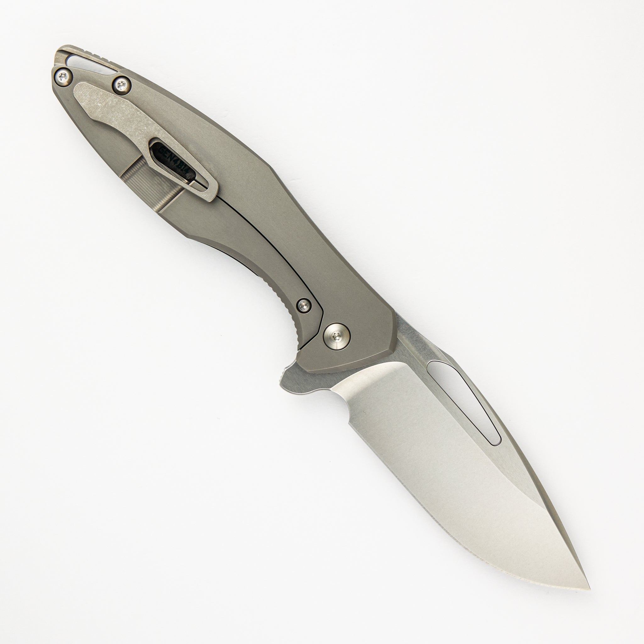 Koenig Arius - Titanium/Smooth Teal Camo Carbon Handle - M390 Blade