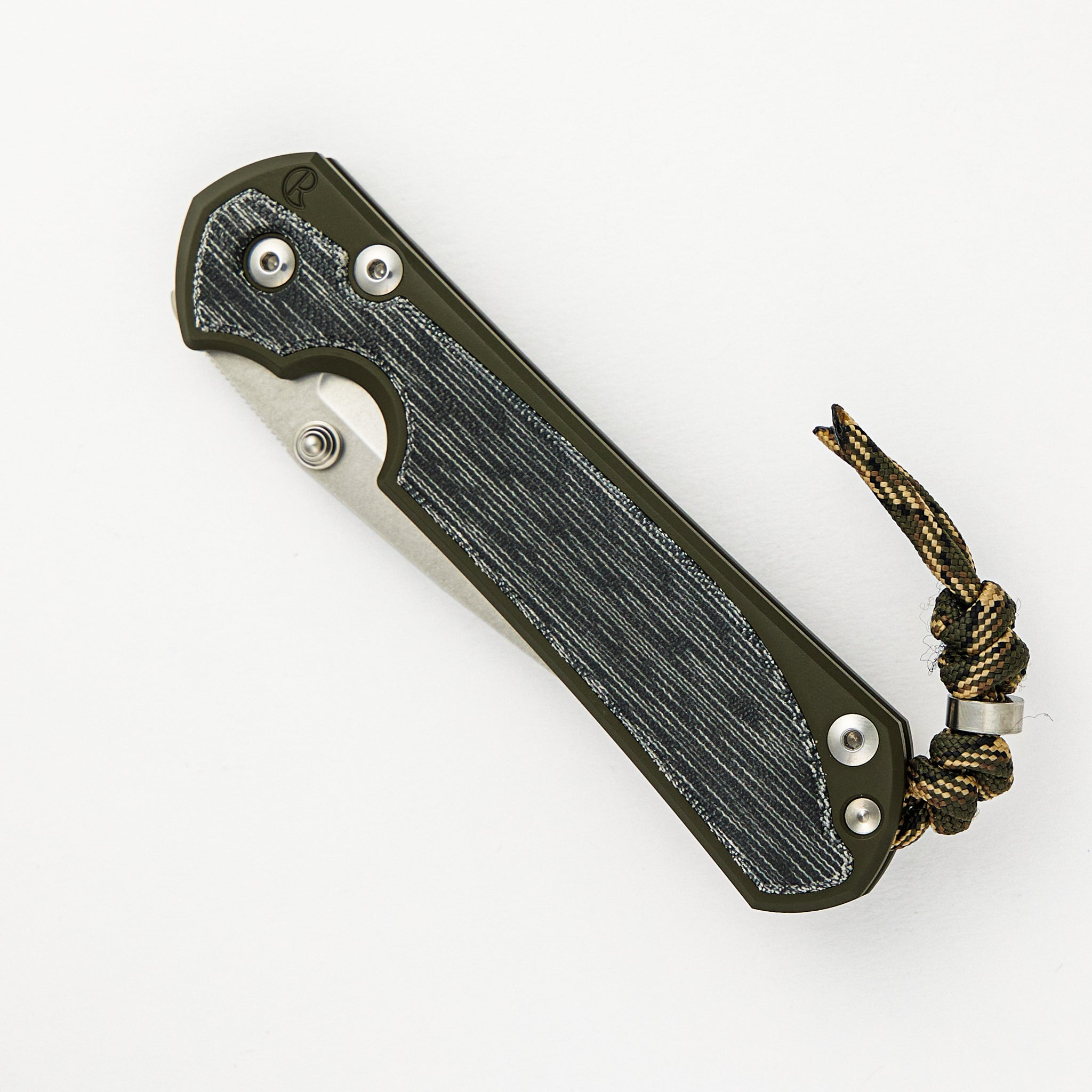 Chris Reeve Large Sebenza 31 - OD Green Cerakote / Black Canvas Micarta - Drop Point CPM MagnaCut