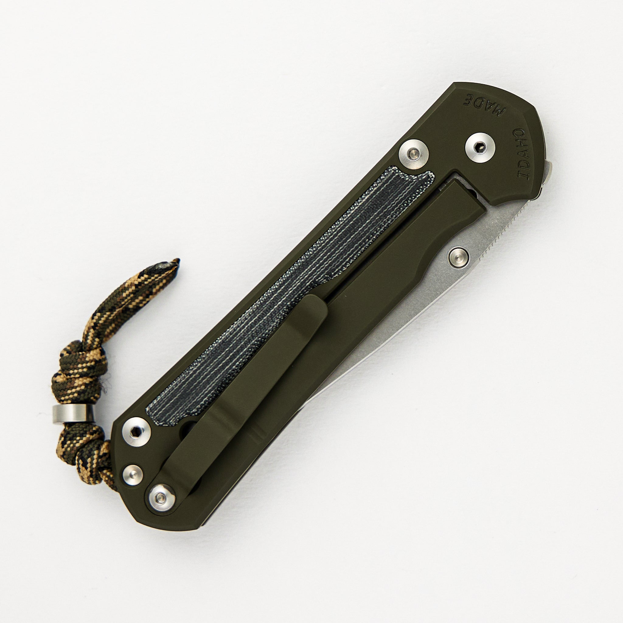 Chris Reeve Large Sebenza 31 - OD Green Cerakote / Black Canvas Micarta - Drop Point CPM MagnaCut