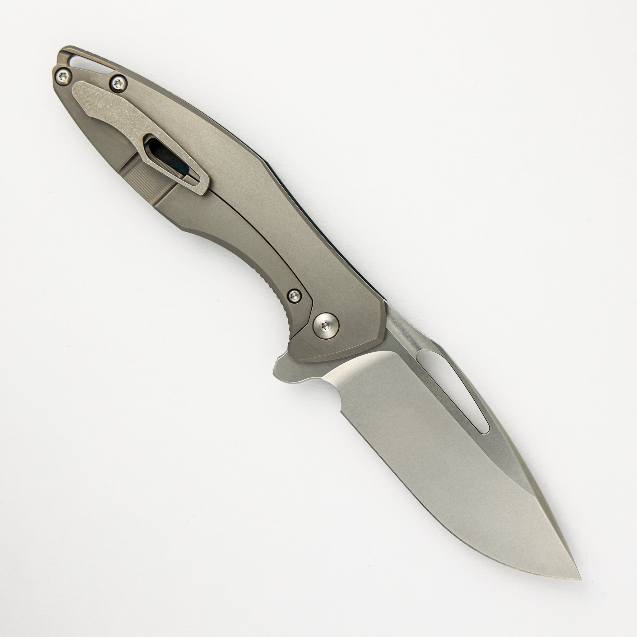 Arius - Titanium/Smooth Teal Camo Carbon Handle - M390 Blade