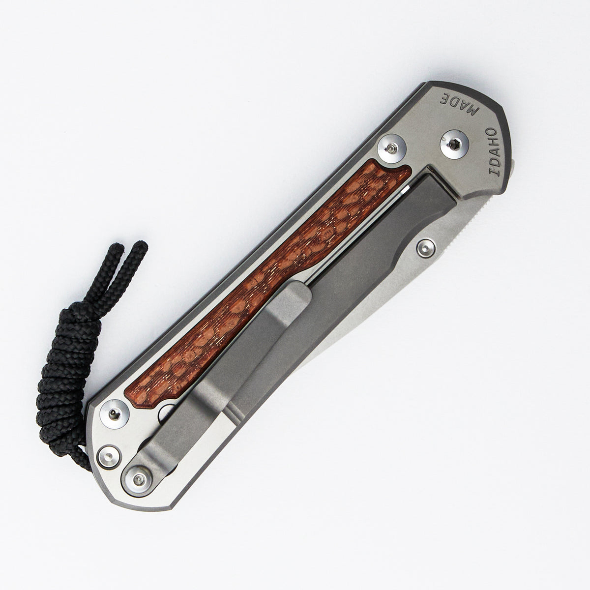 Large Sebenza 31 Annual 2026 - Leopardwood Inlay - Drop Point CPM MagnaCut Blade - Silver Single Thumb Lug