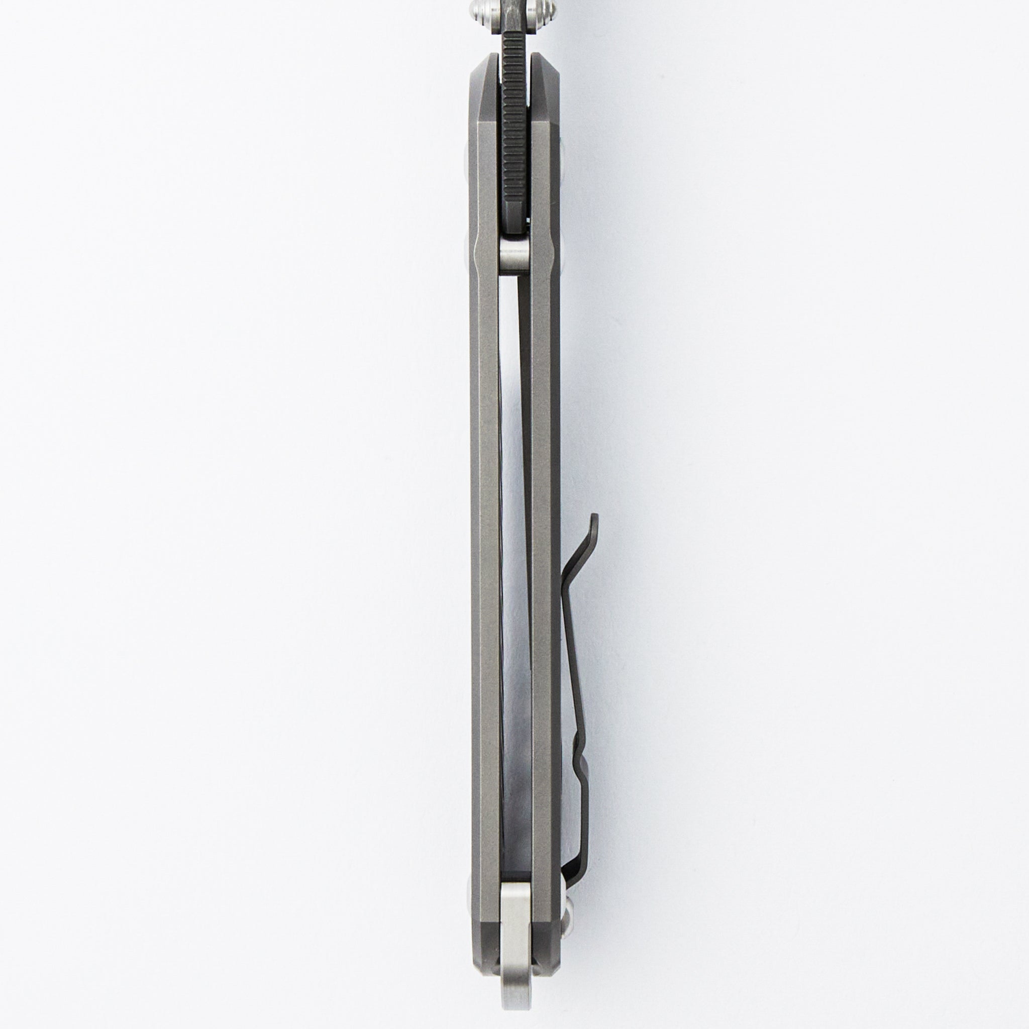 Large Sebenza 31 - Ladder Blade - Glass Blasted - Silver Hardware - Silver Double Thumb Lugs - Aftermarket Modifications By Cap City