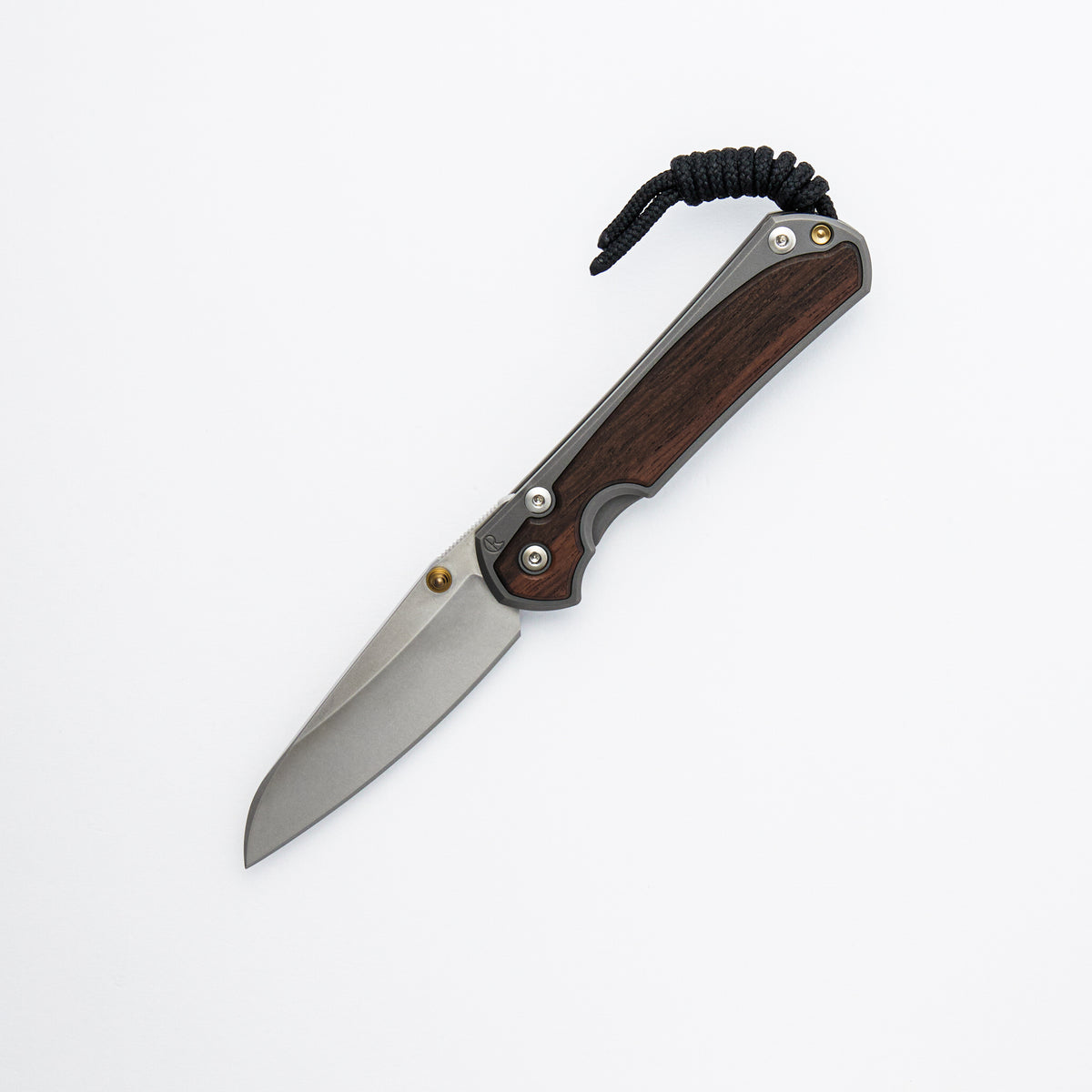 Small Sebenza 31 - Macassar Ebony Inlay - Insingo CPM MagnaCut Blade - Gold Single Thumb Lug