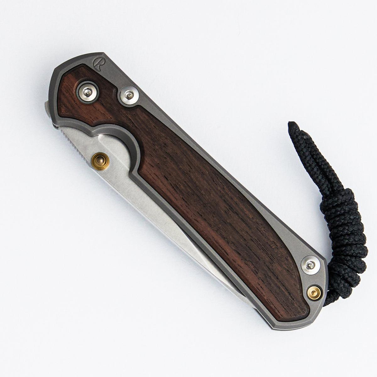 Small Sebenza 31 - Macassar Ebony Inlay - Insingo CPM MagnaCut Blade - Gold Single Thumb Lug
